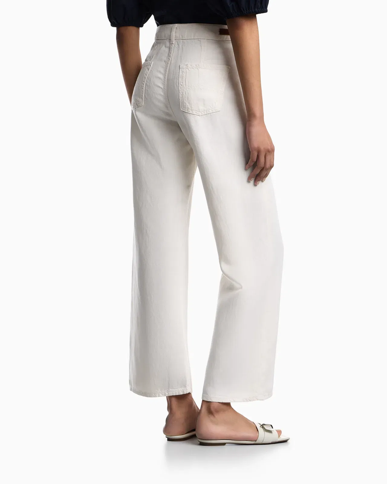 Emporio Armani J33 regular-fit garment-dyed trousers in linen and Lyocell