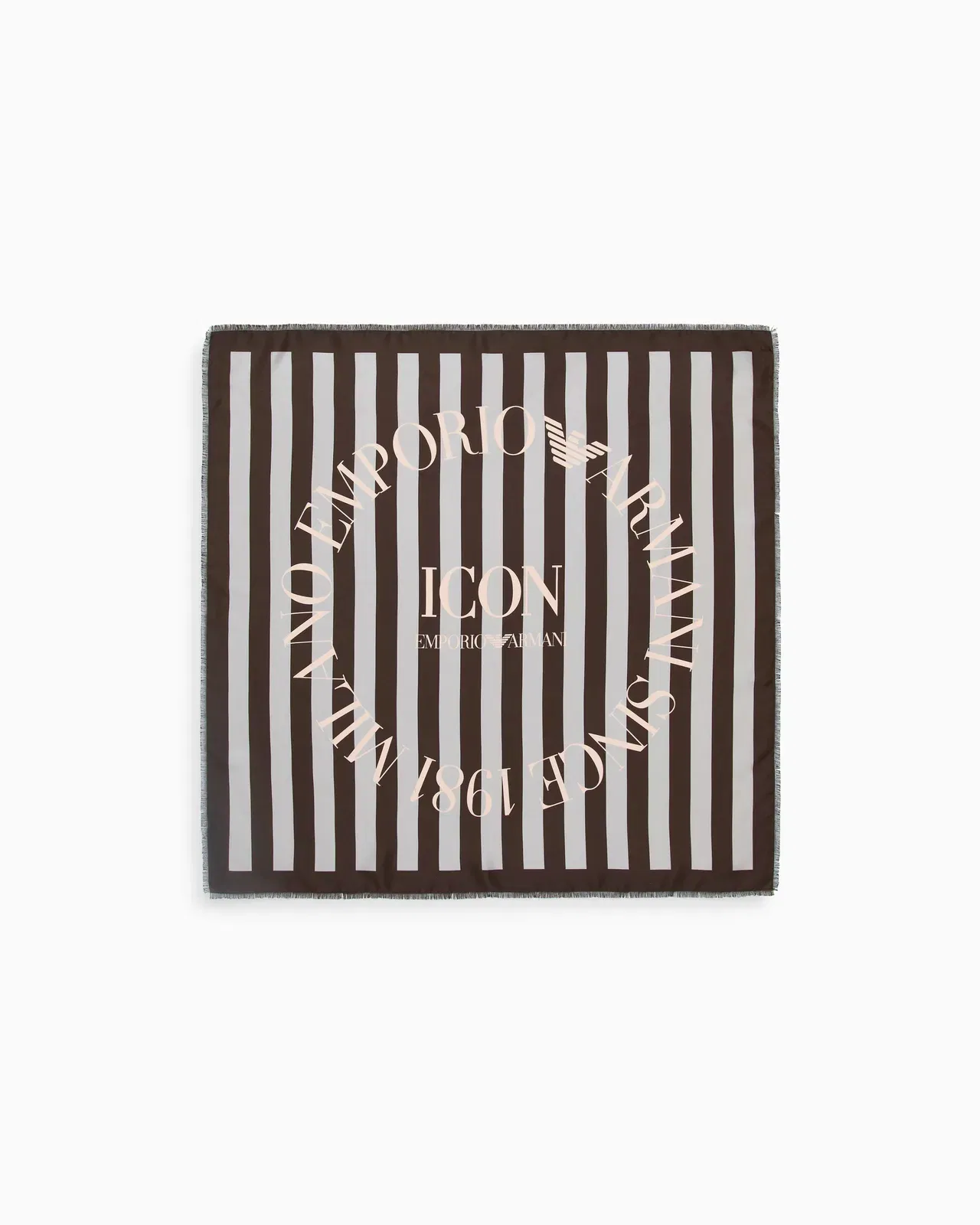 Emporio Armani Icon print pure silk foulard