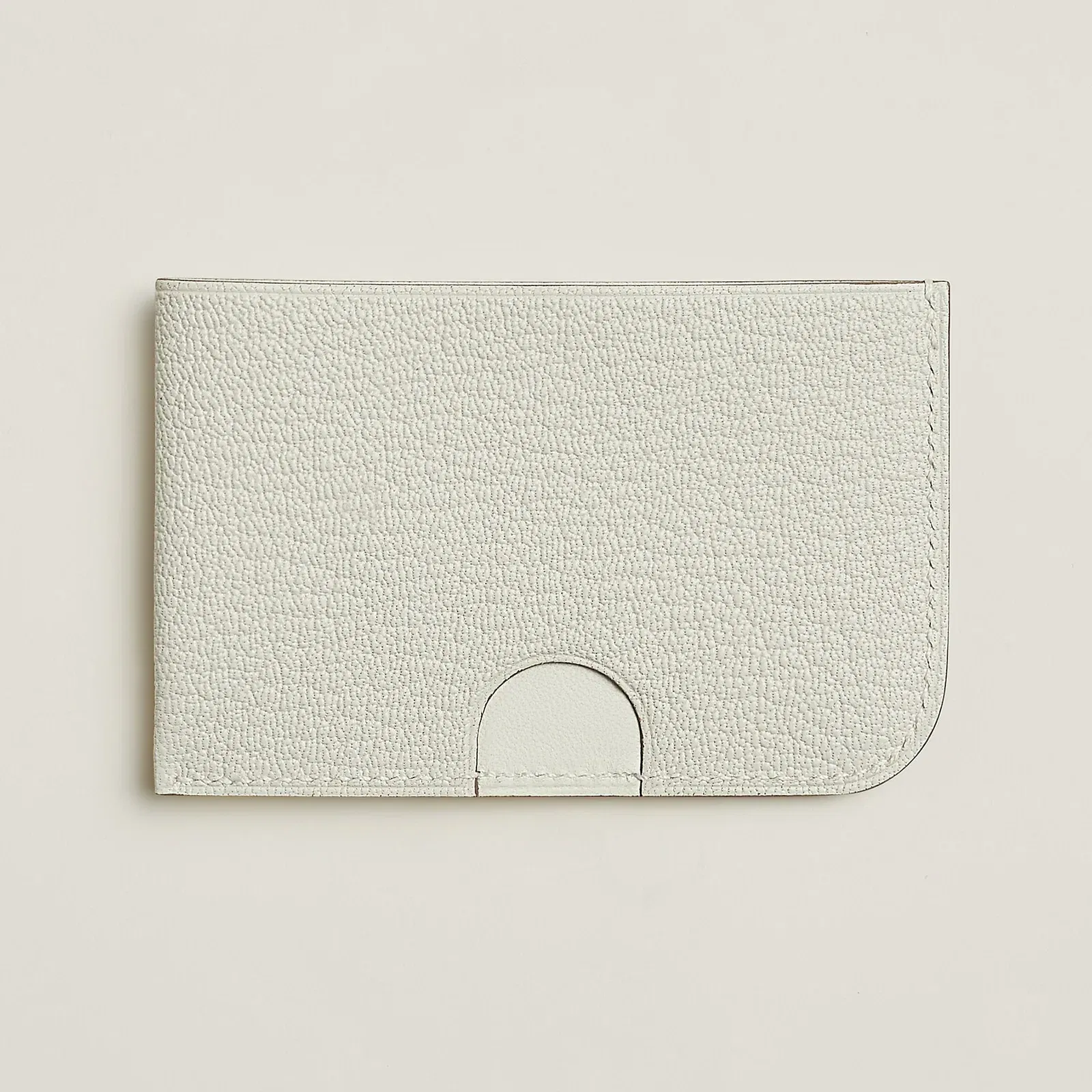 Hermes Poisson Card Holder Caramel