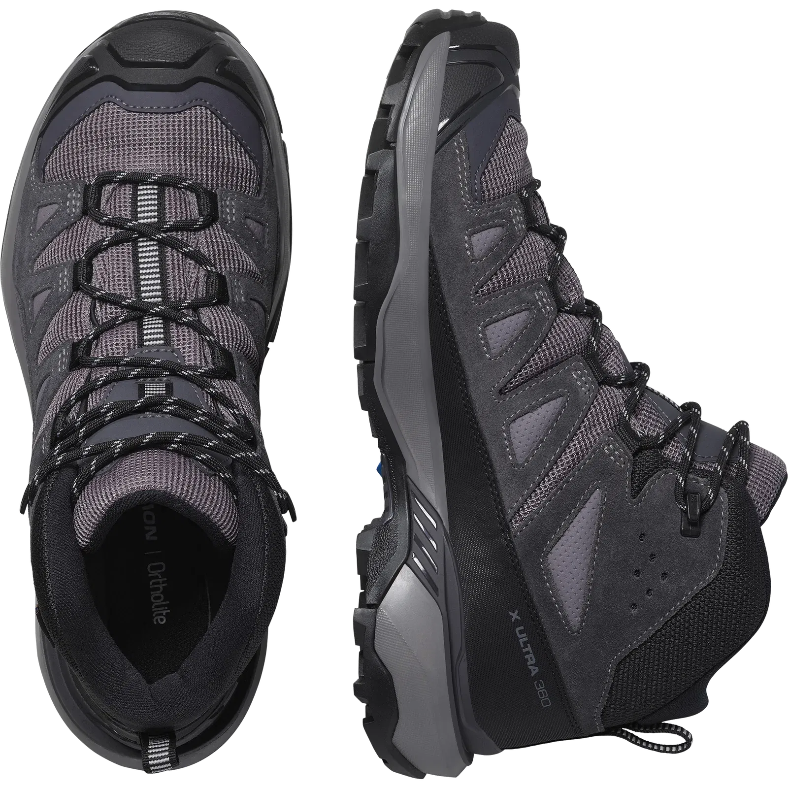 Salomon X Ultra 360 Leather Mid Gore-Tex Hiking & Backpacking Shoes Womens Shark
