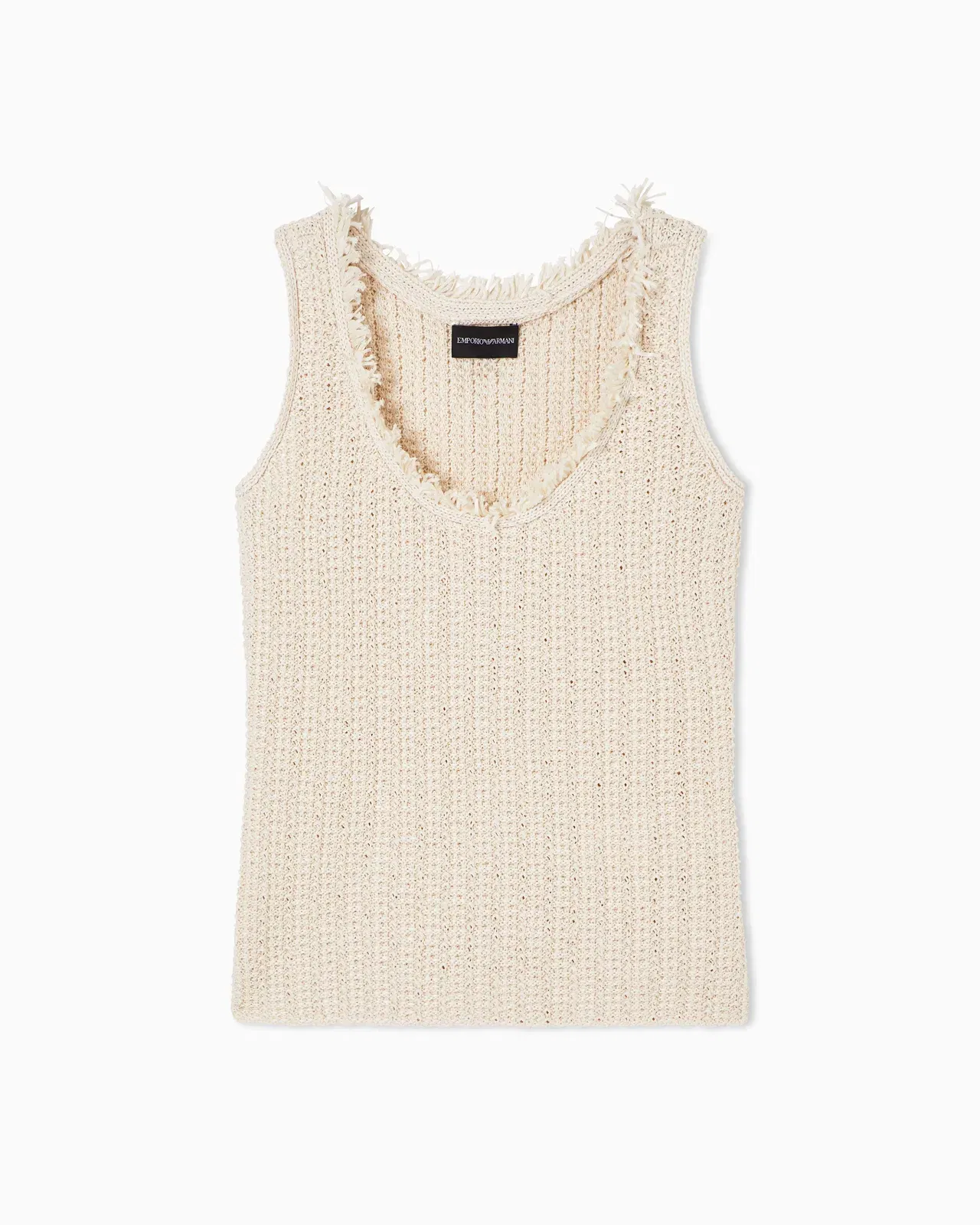 Emporio Armani Check-effect knit top