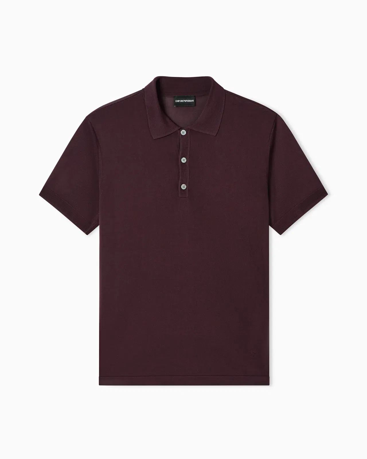 Emporio Armani Plain-knit polo shirt