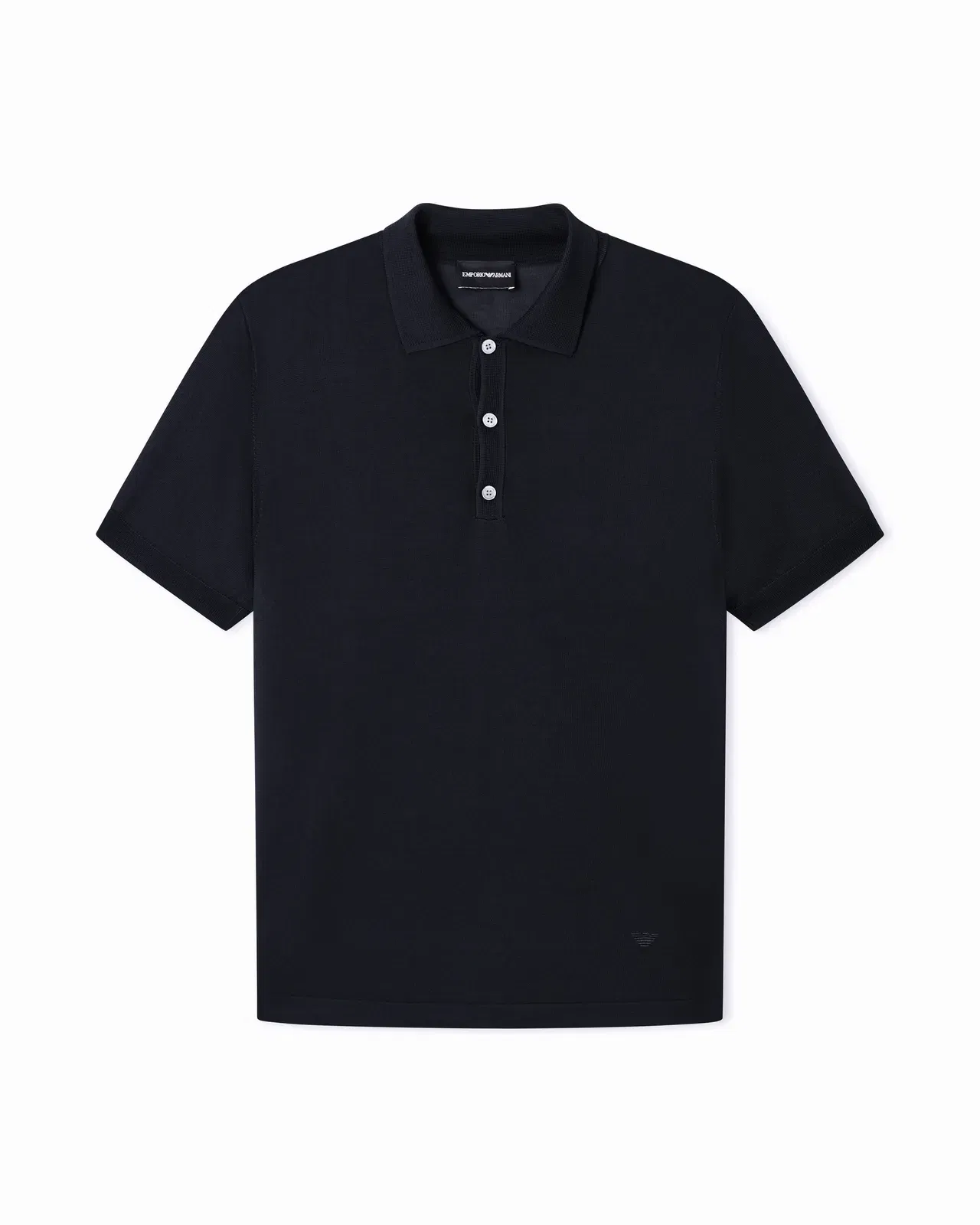 Emporio Armani Plain-knit polo shirt