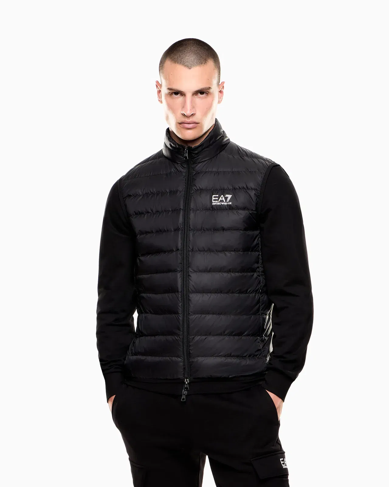 EA7 Packable gilet with zip and down padding Core Identity