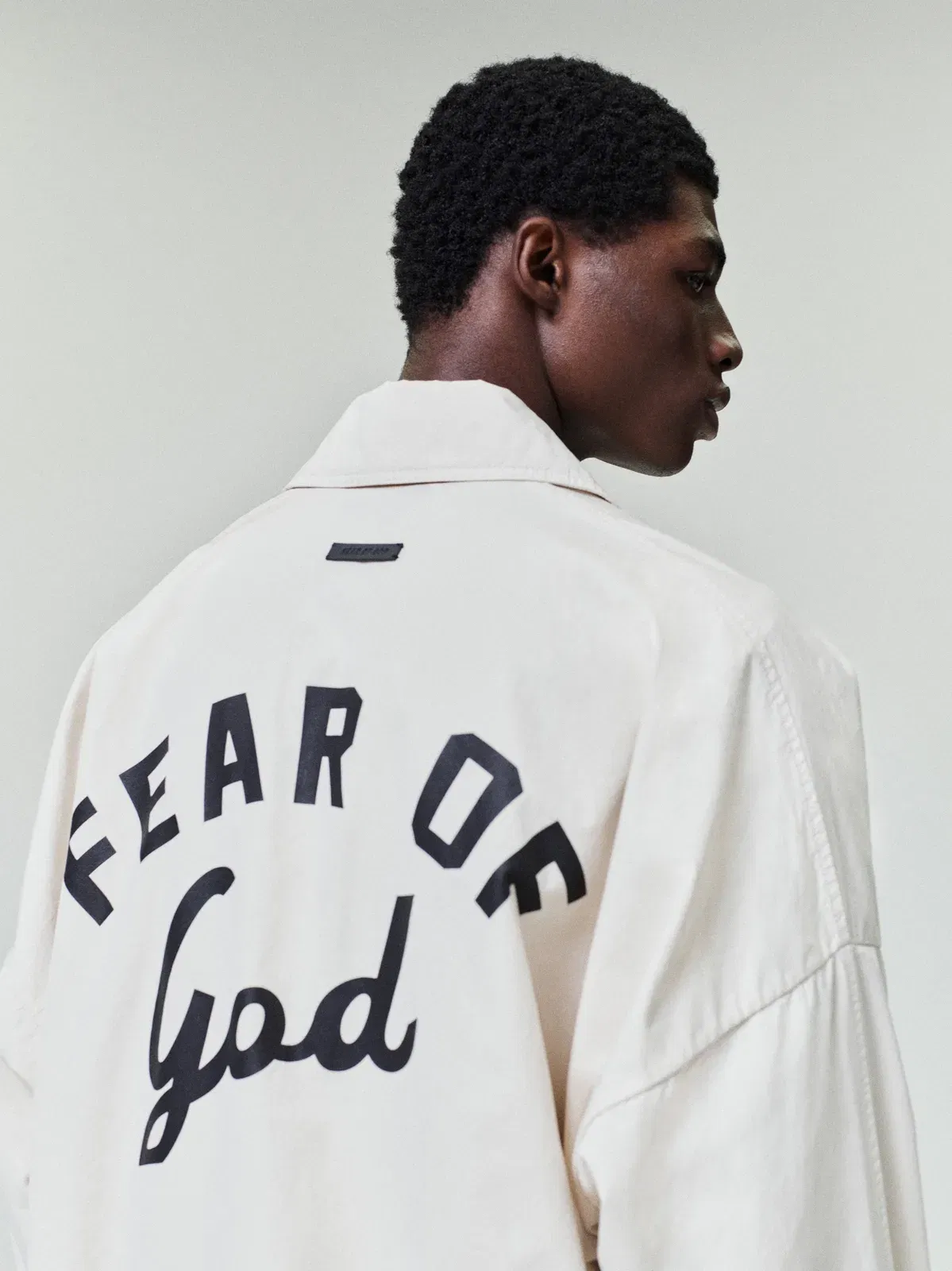 Essentials Garment Dyed Cotton Windbreaker Natural