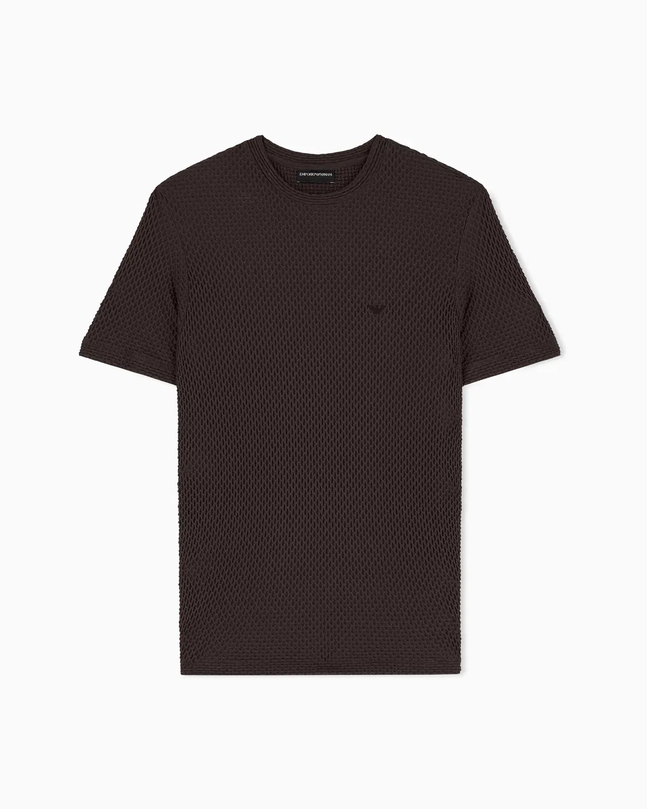 Emporio Armani T-shirt in embossed two-way stretch jersey