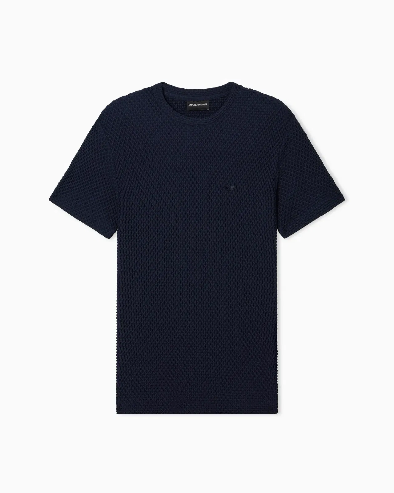 Emporio Armani T-shirt in embossed two-way stretch jersey