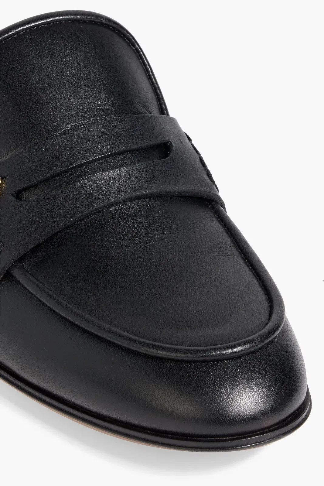 Gianvito Rossi Florio Leather Slippers Black Women's
