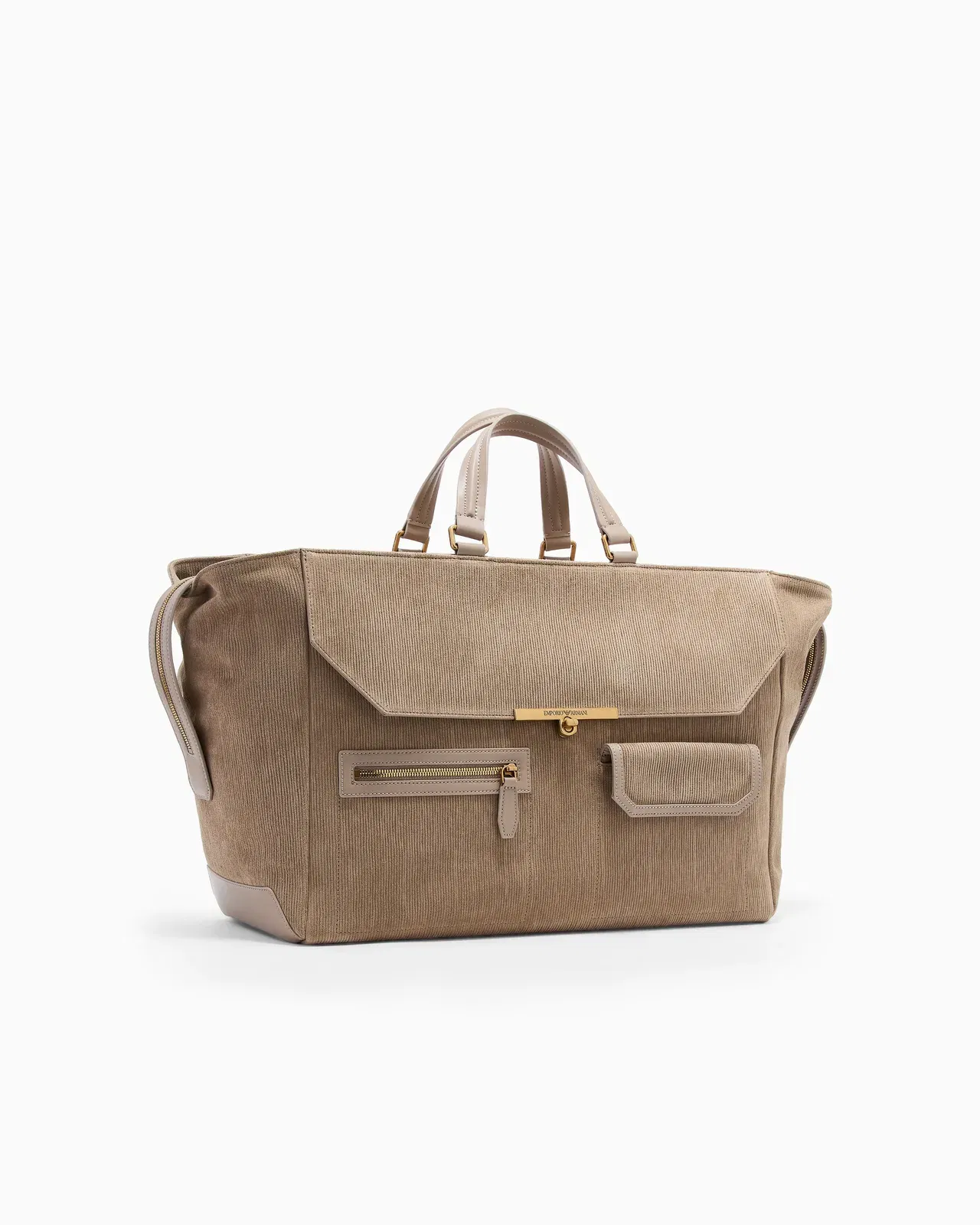 Emporio Armani oversized handbag in embossed suede