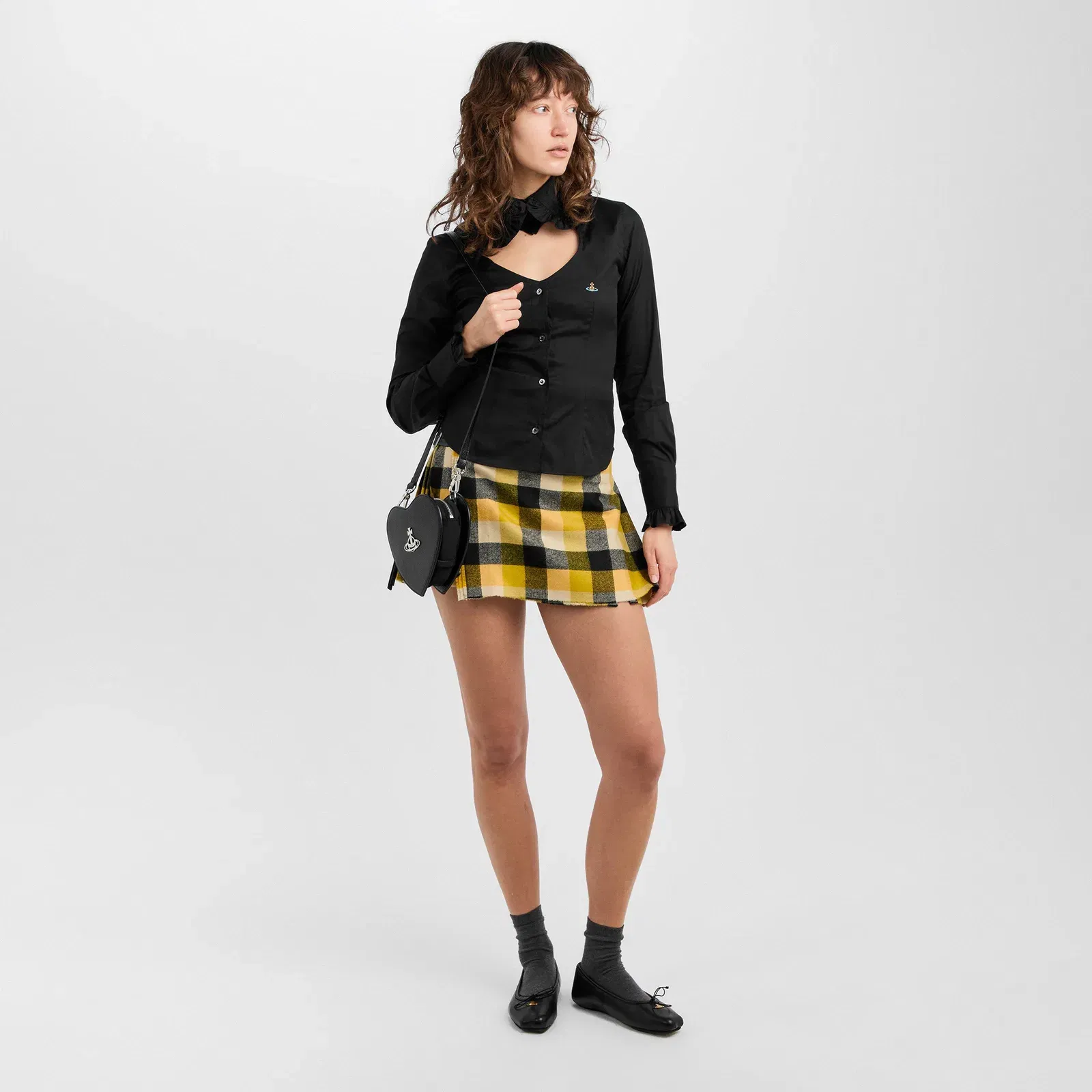 Viv Heart Croc Crossbody Bag