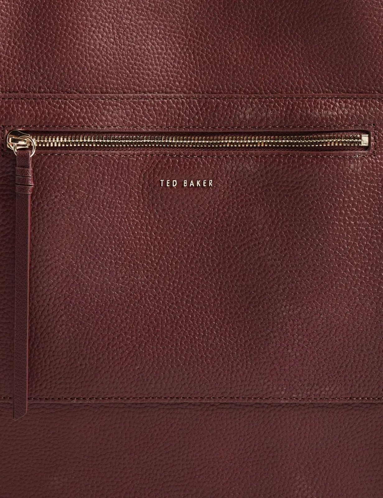 Ted Baker Tammila Tall Soft Leather Structured Tote Bag In Oxblood Women's