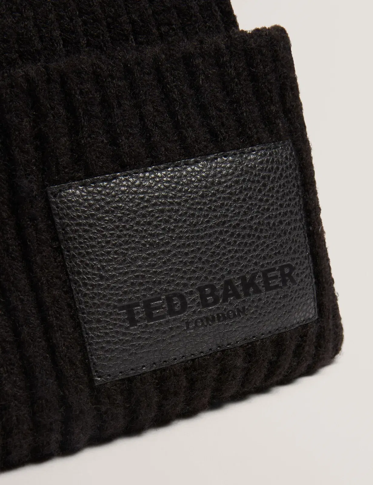 Ted Baker Sershii Rib Knit Branded Bobble Hat Women's