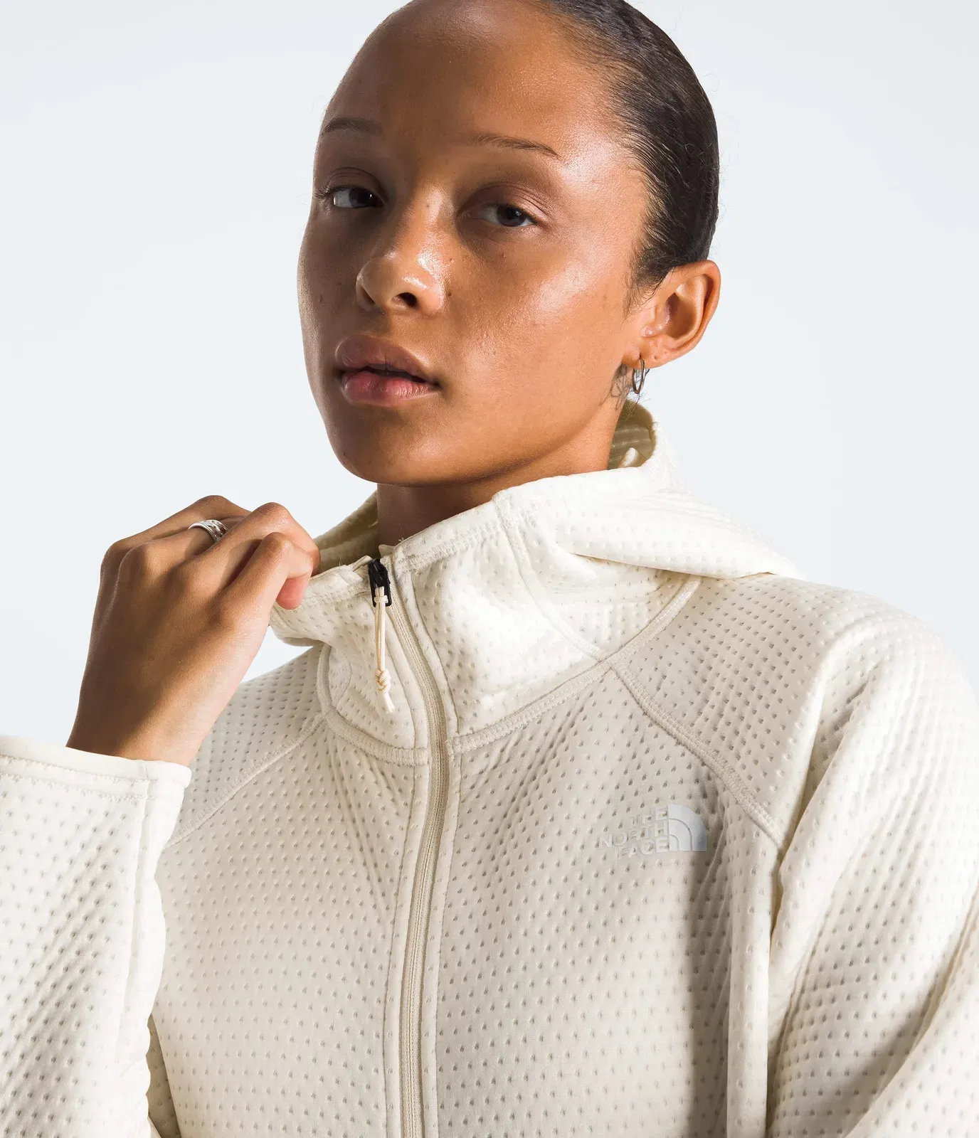The North Face Women’s DOTKNIT™ Thermal Full-Zip Hoodie White Dune