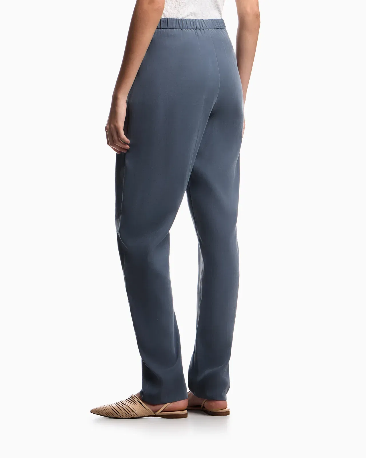 Emporio Armani Washed modal twill trousers