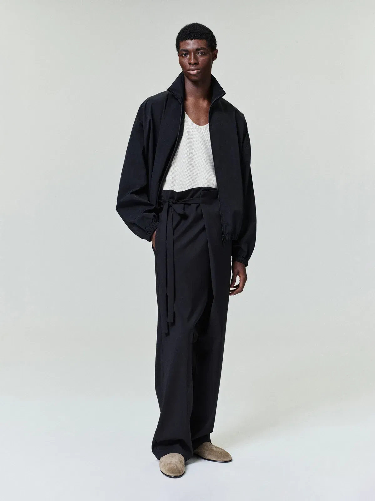 Essentials Nylon Ripstop Tech Track Jacket Black