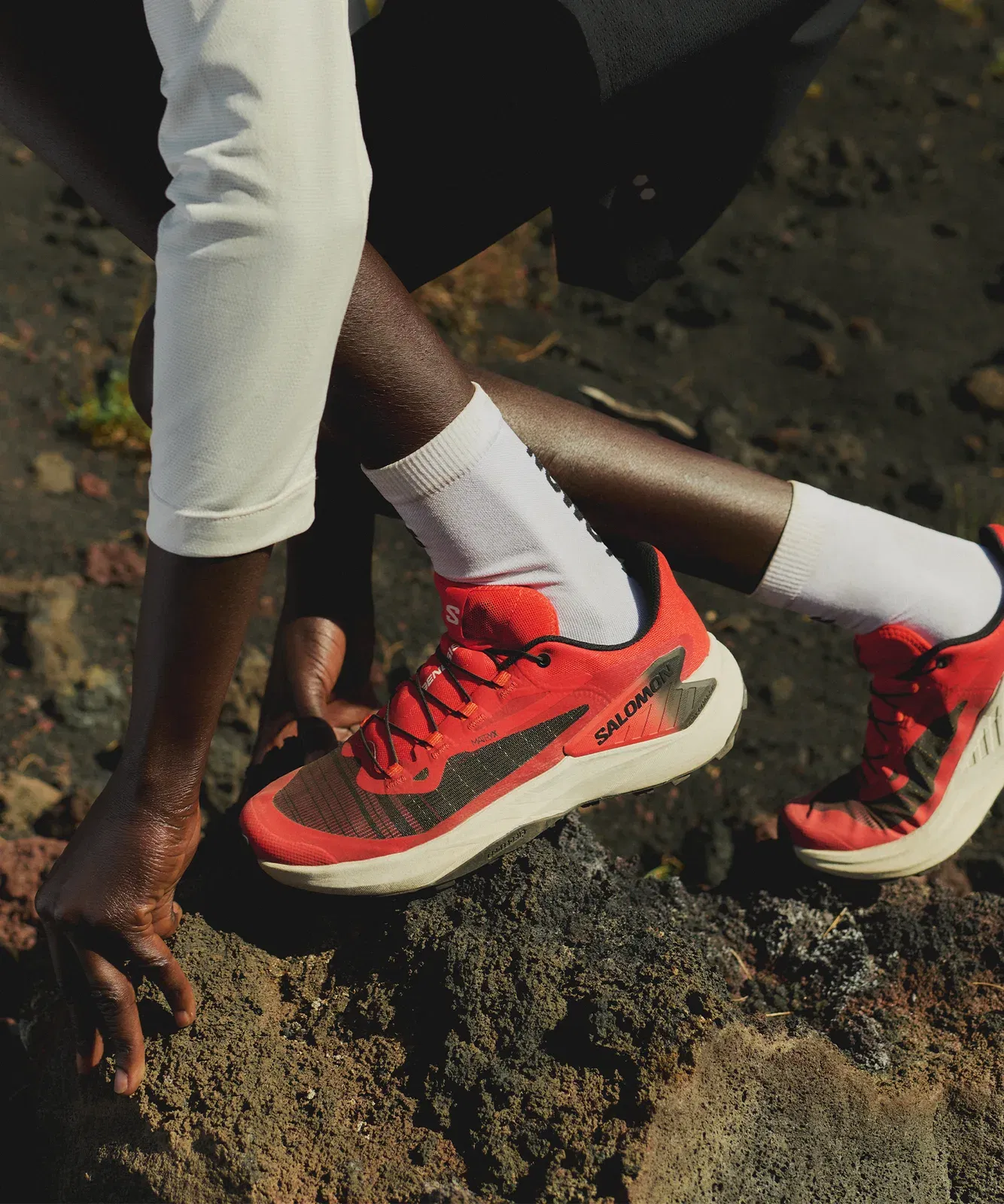 Salomon Genesis Trail Running Shoes Fiery Red
