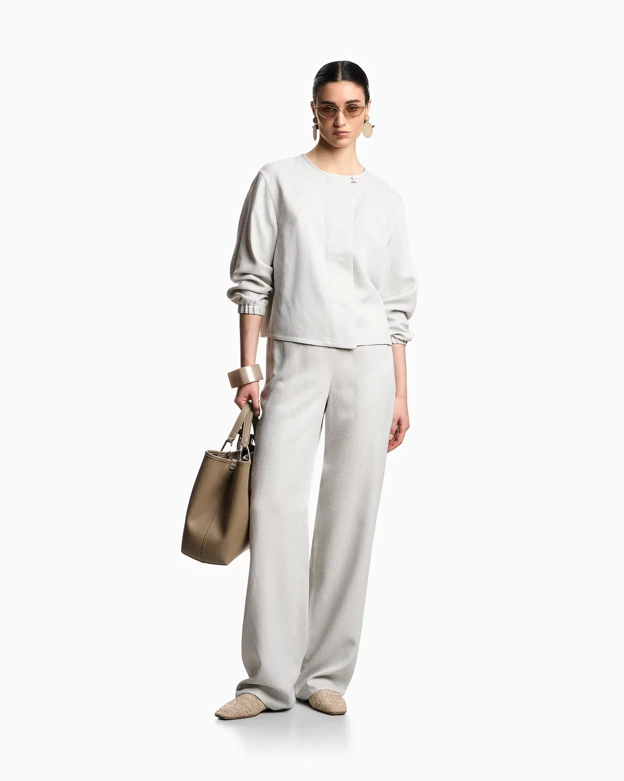 Emporio Armani Icon armure viscose trousers
