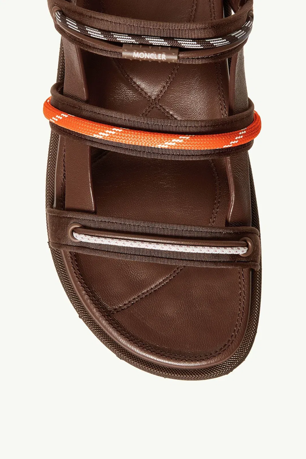 Moncler Vera Isla Leather Sandals Brown