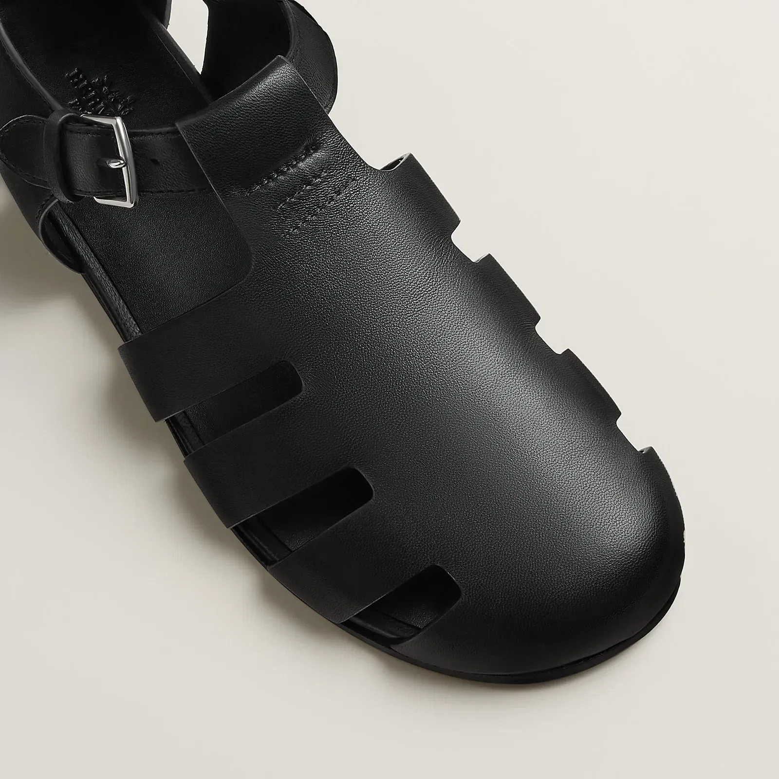 Hermes Motif Sandal Noir
