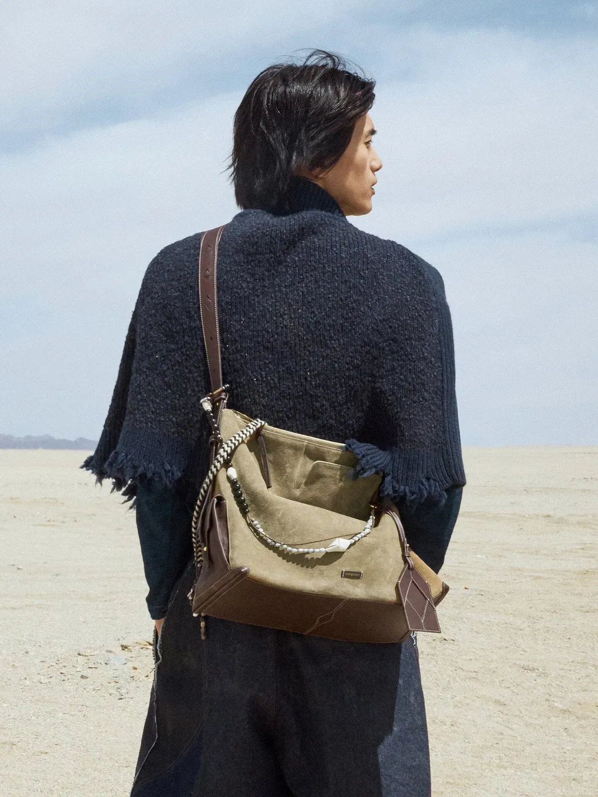 Songmont Large Yore Hobo Bag Dune Suede