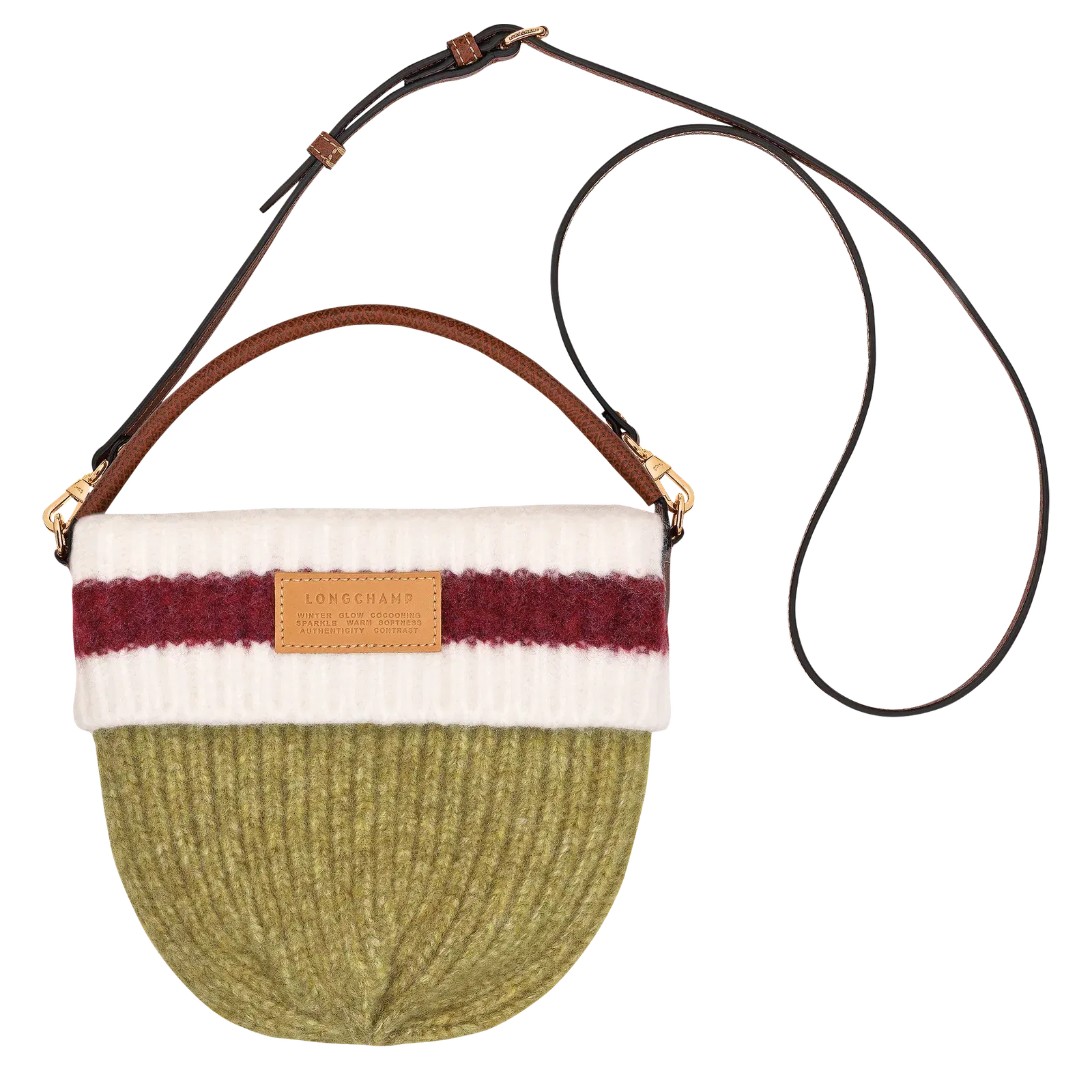 Longchamp Le Pliage Collection Crossbody bag Pistachio/Burgundy