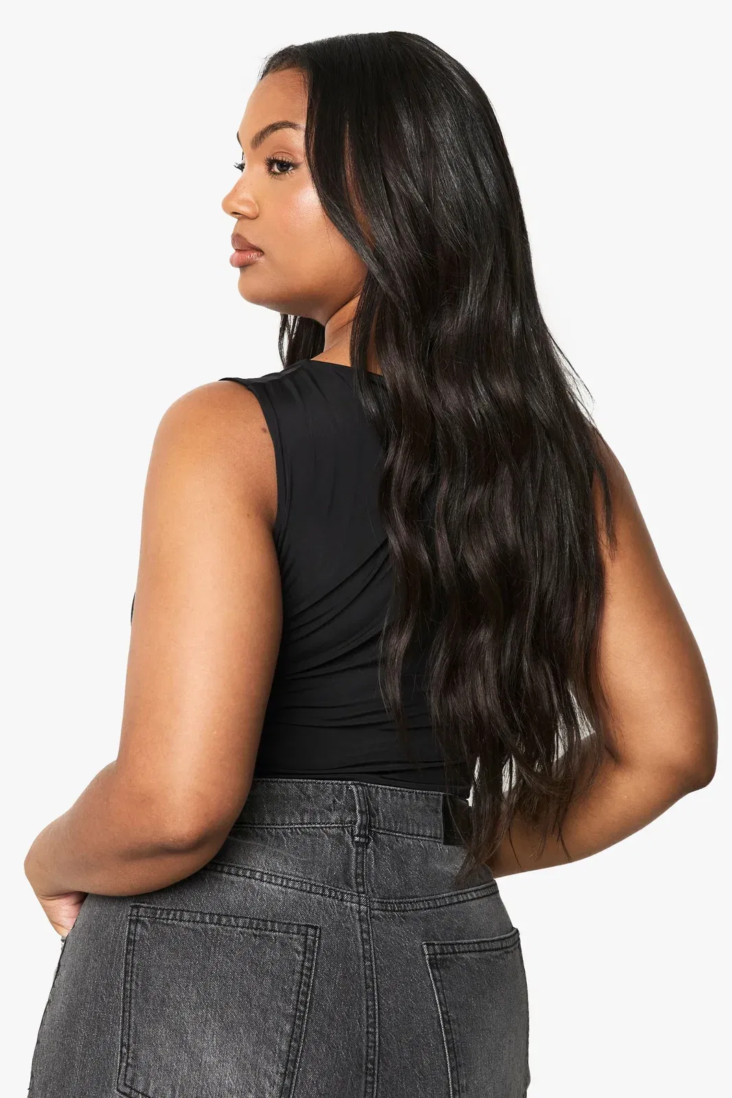 Plus Double Layer Ruched Front Bodysuit
