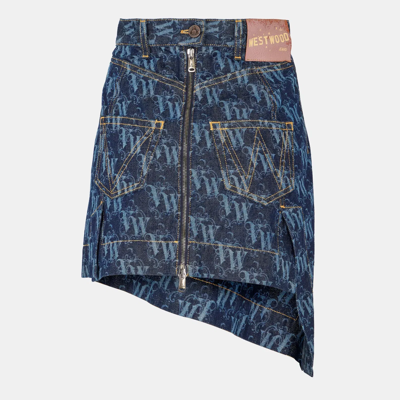 Viv Logo Denim Skirt