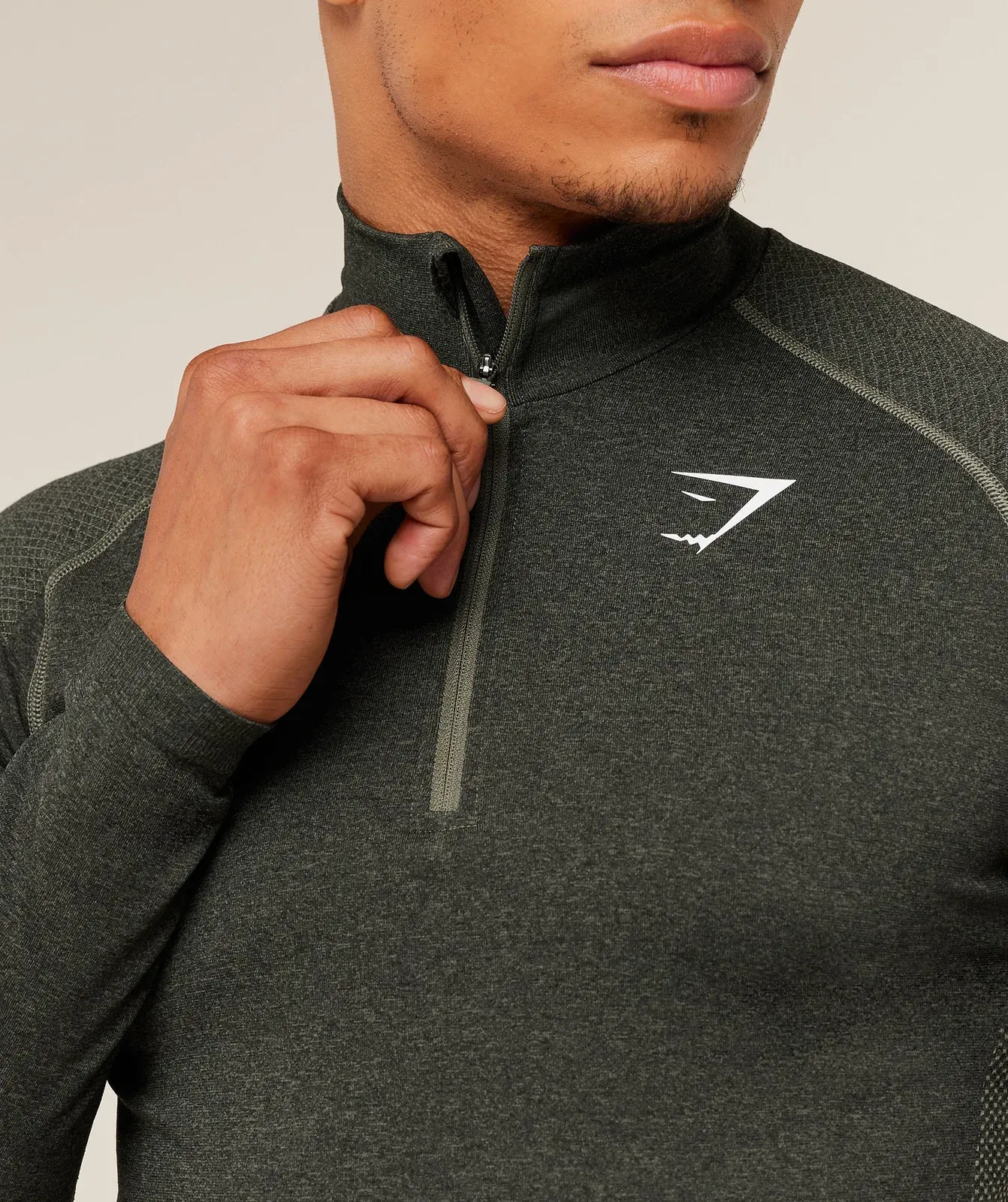 Gymshark Vital 1/4 Zip - Core Olive/Black