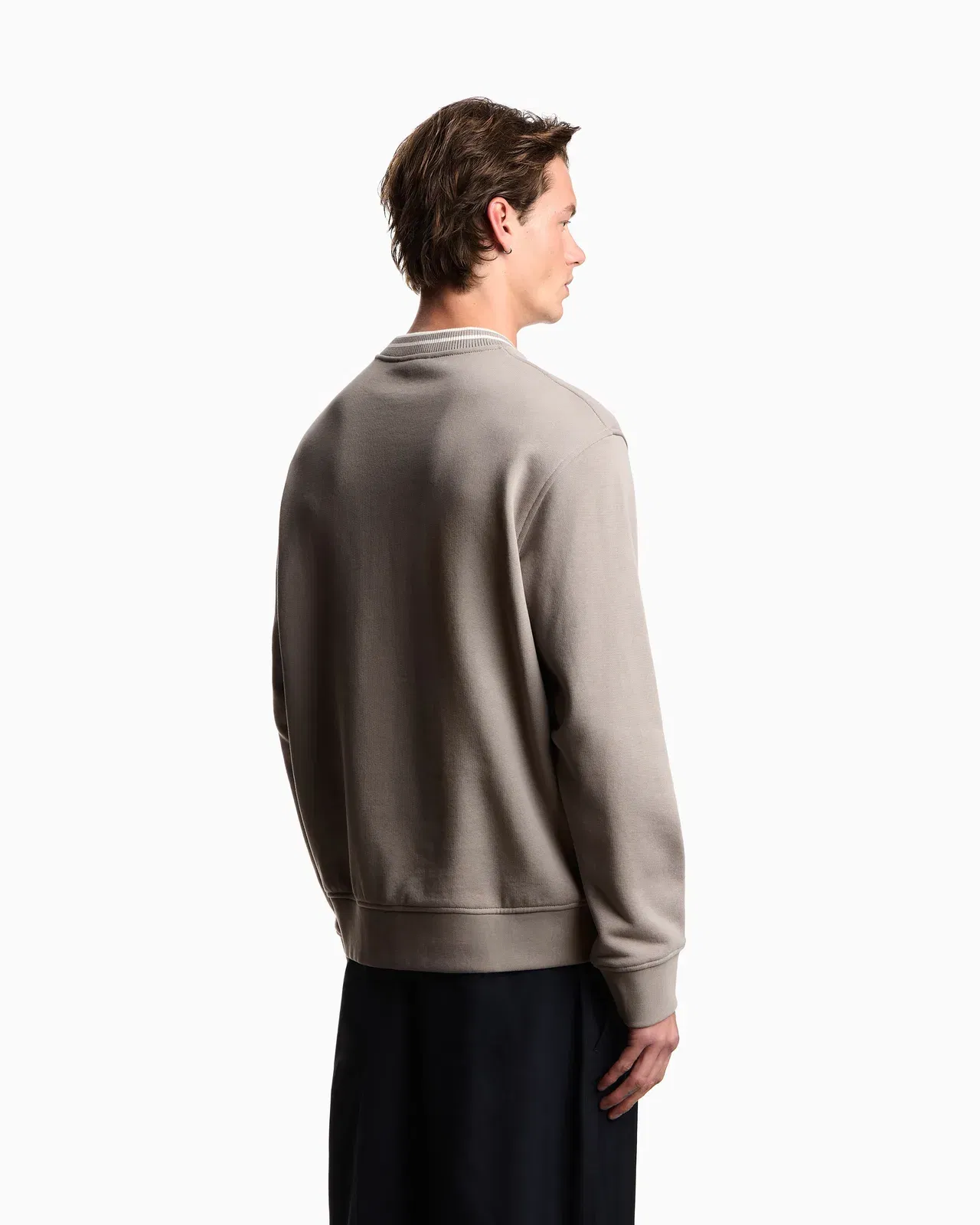 Emporio Armani French terry jersey sweatshirt with embroidered signature logo