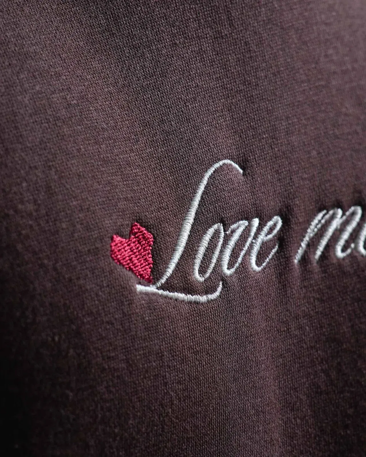 Love Me More - Coffee Printed Oversized Hoodie