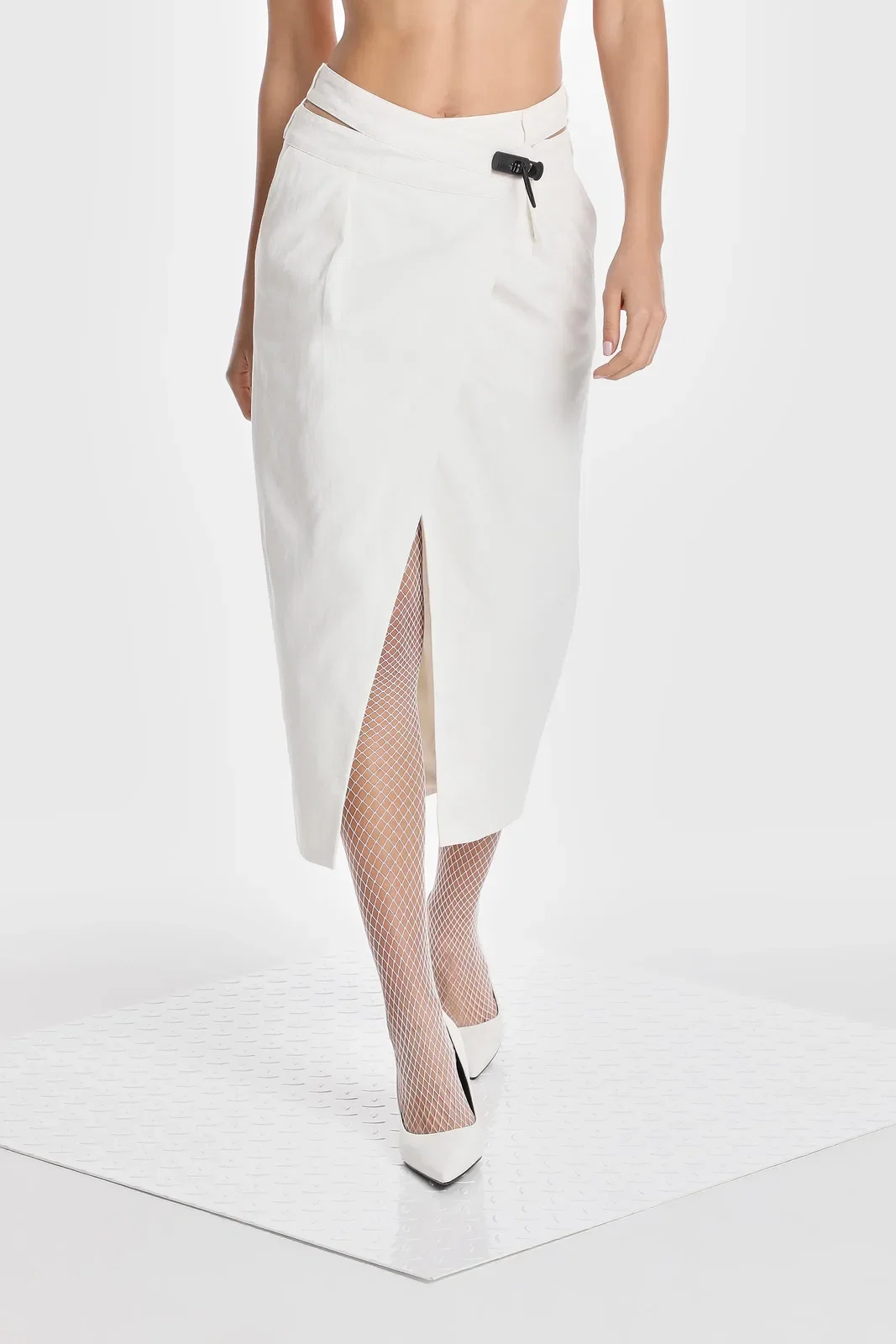 DOUBLE WAIST WRAP SKIRT W/ JUMBO STOPPER