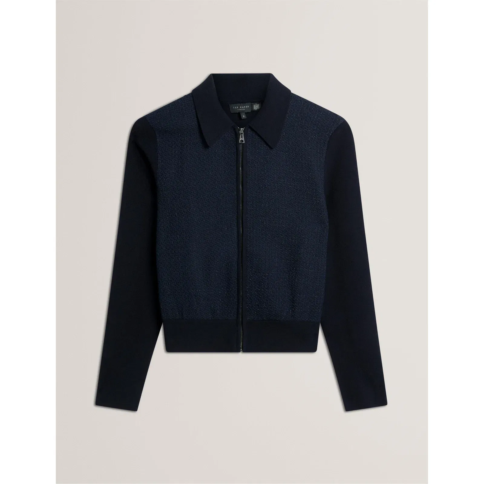 Knitted Zipped Cardigan