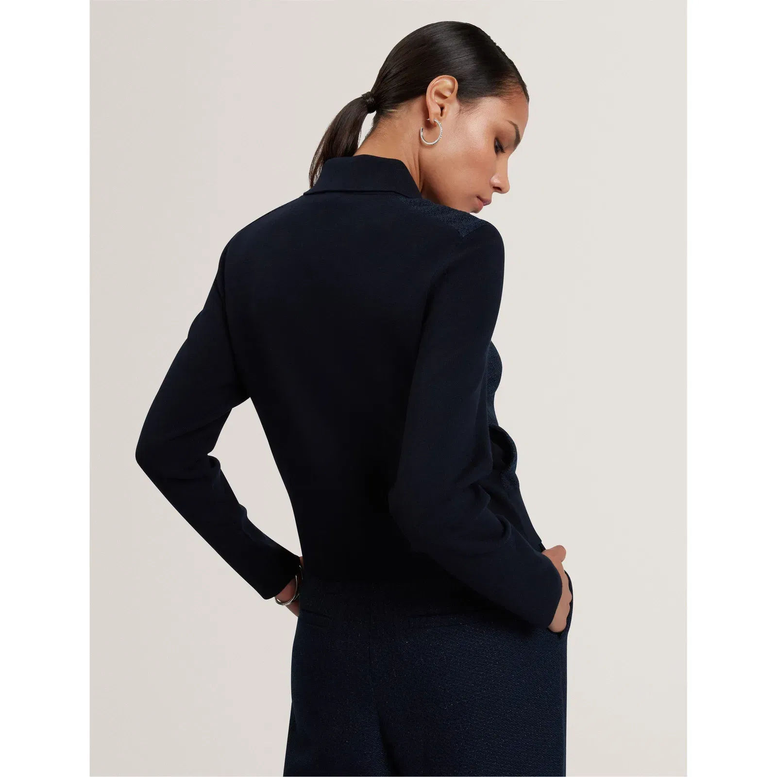 Knitted Zipped Cardigan