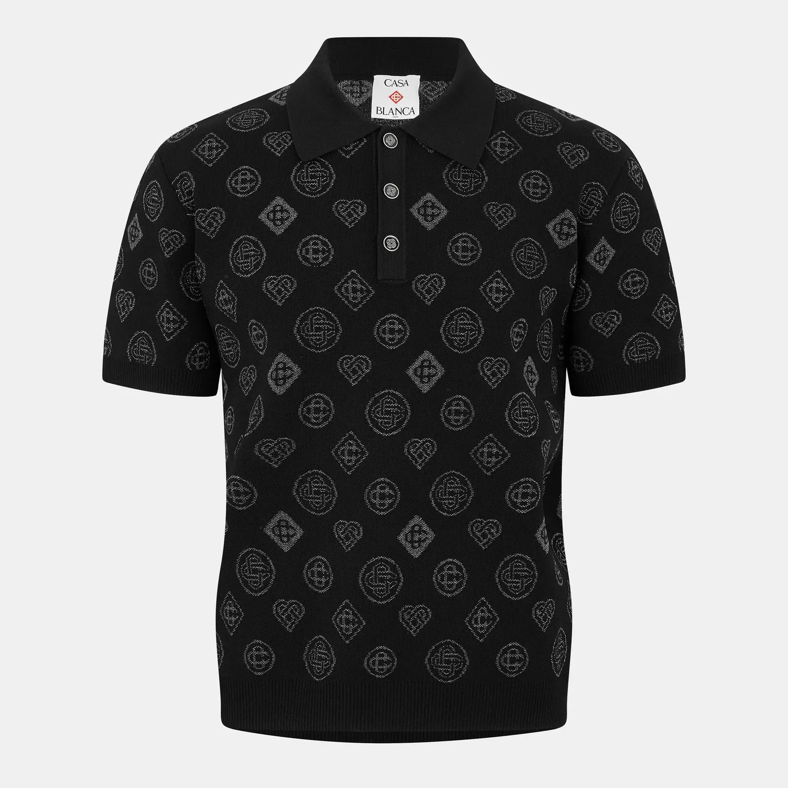 City Jacquard Short Sleeve Polo Shirt
