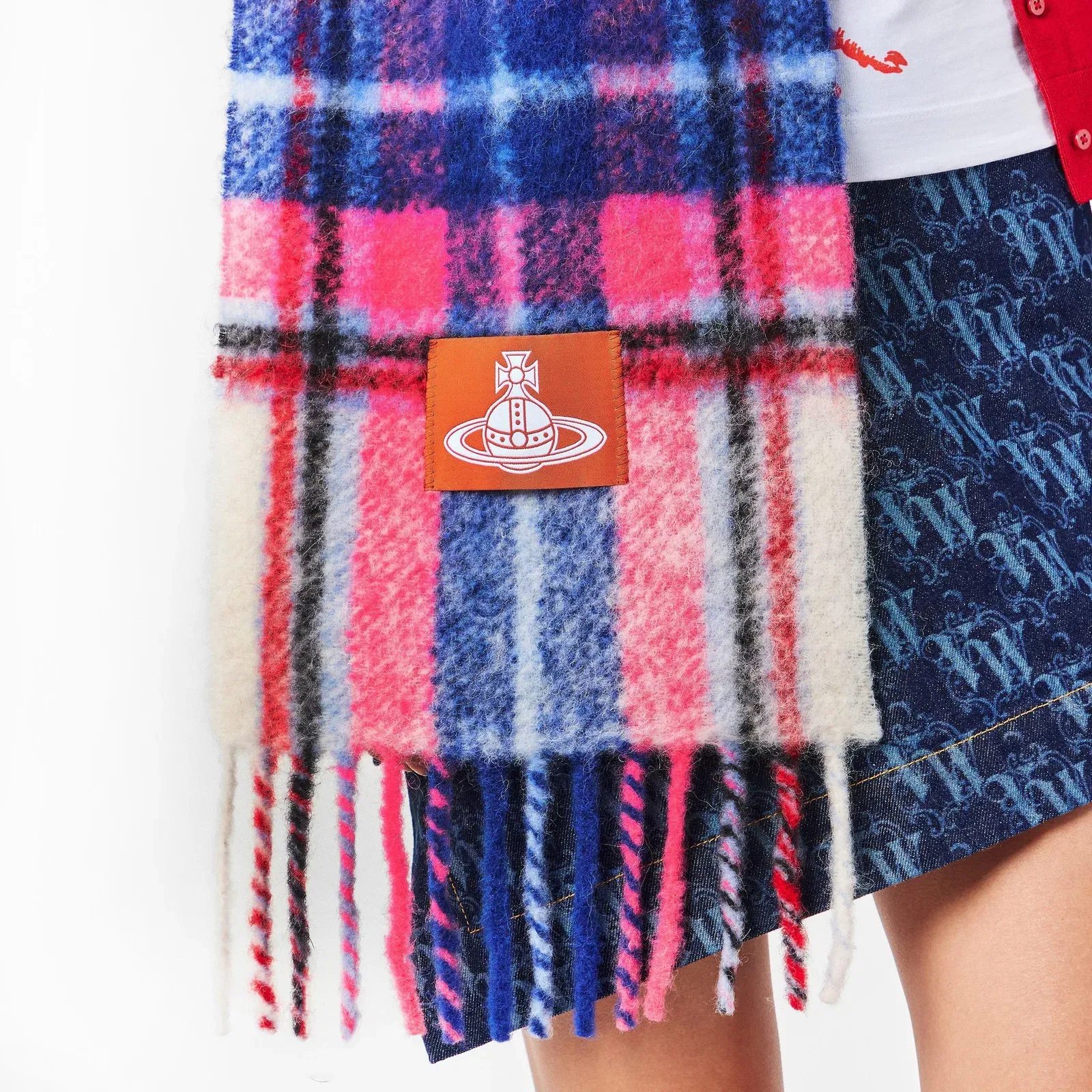 Chunky Check Print Scarf
