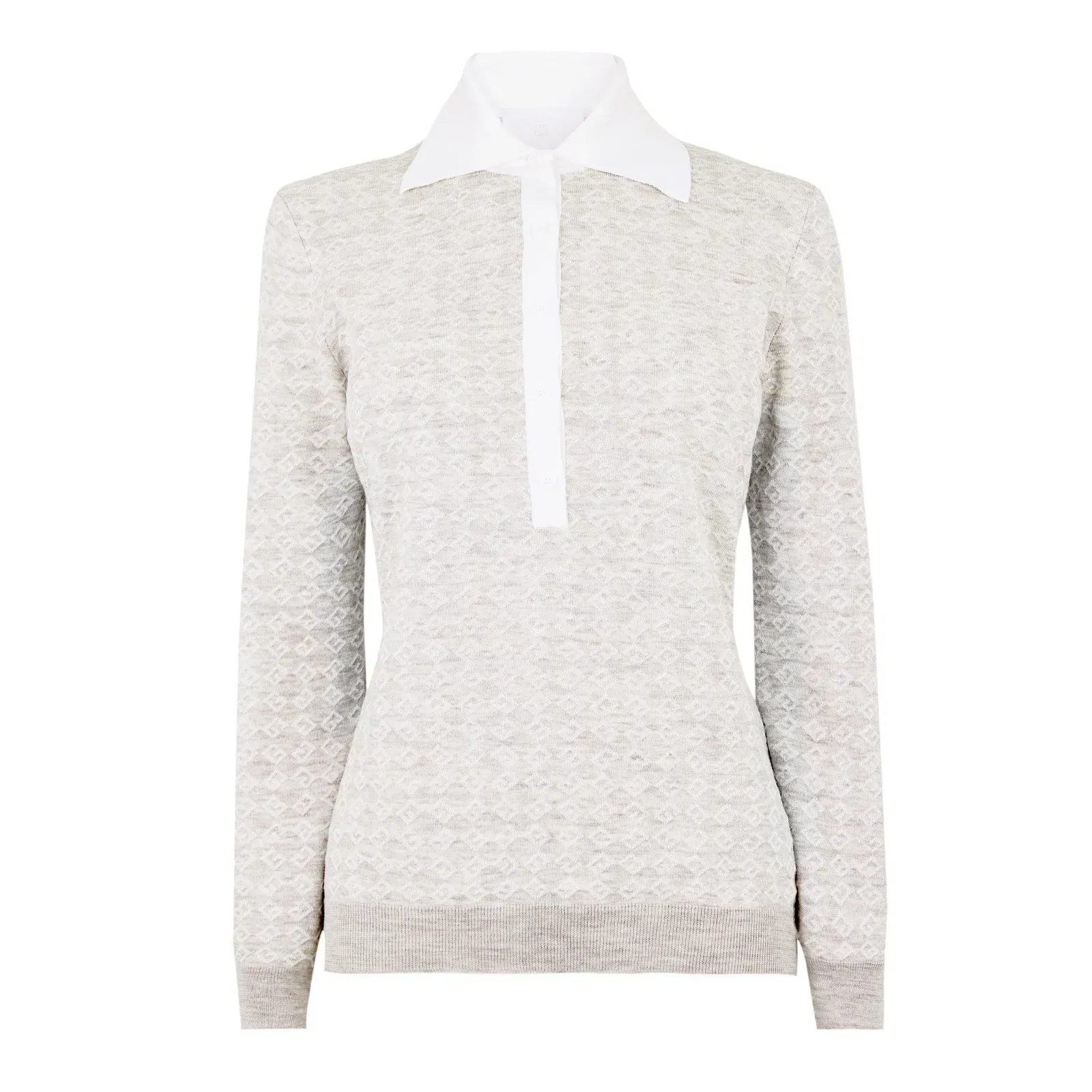 Stretch-Wool Blend Polo Shirt