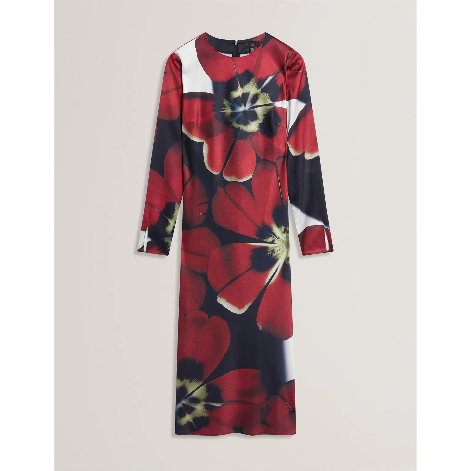 Long Sleeve Print Tea Dress