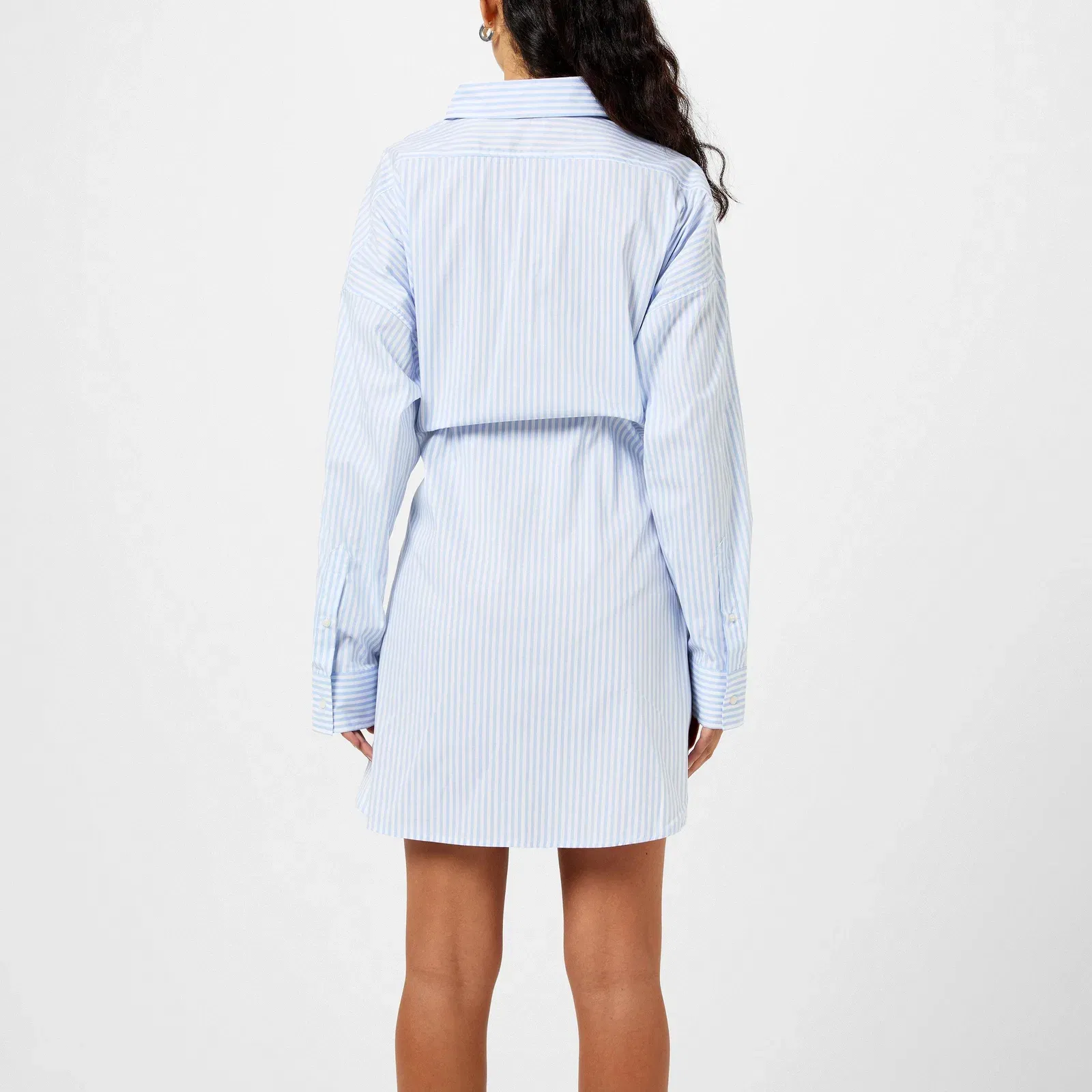 Short Shirt Dress In Stretch Poplin