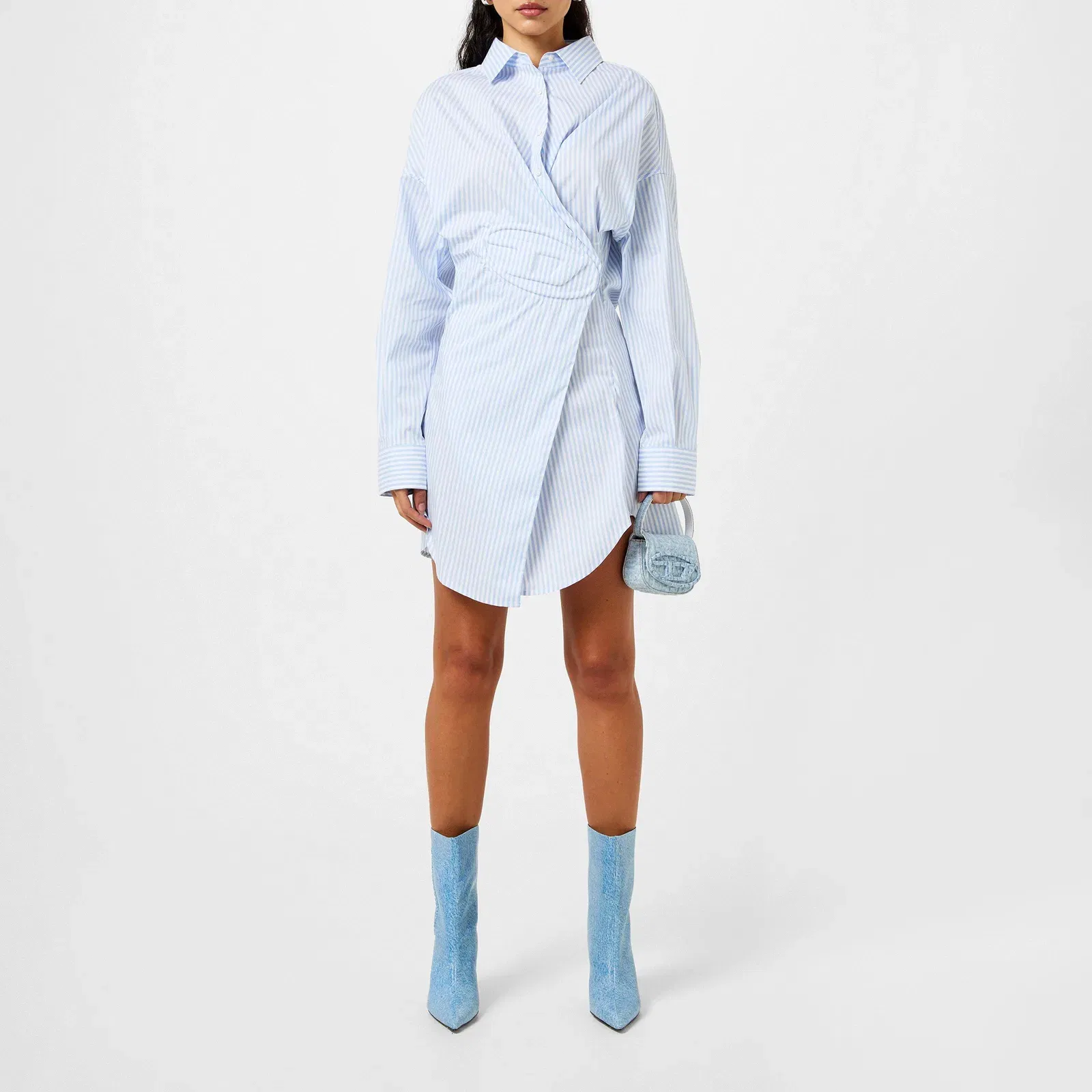 Short Shirt Dress In Stretch Poplin