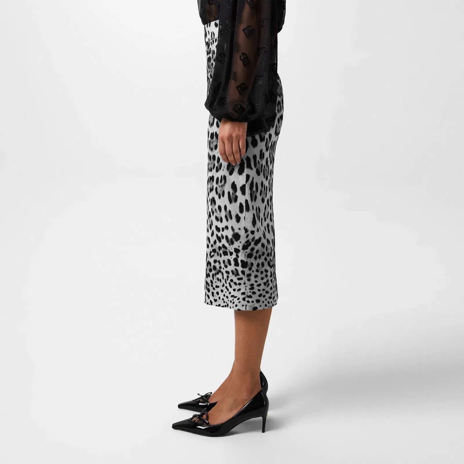 Leopard Print Midi Skirt