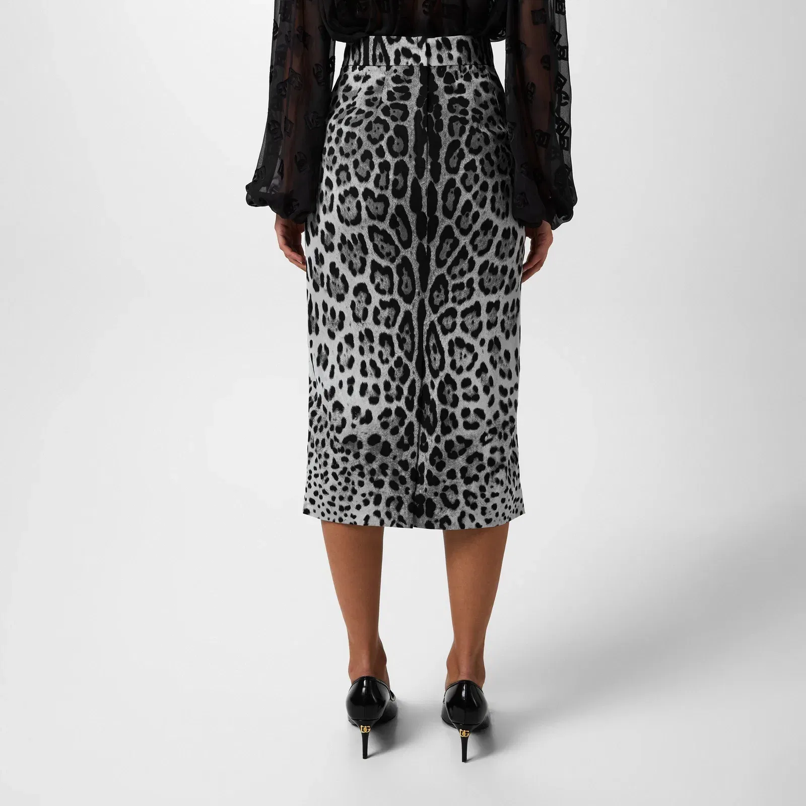 Leopard Print Midi Skirt