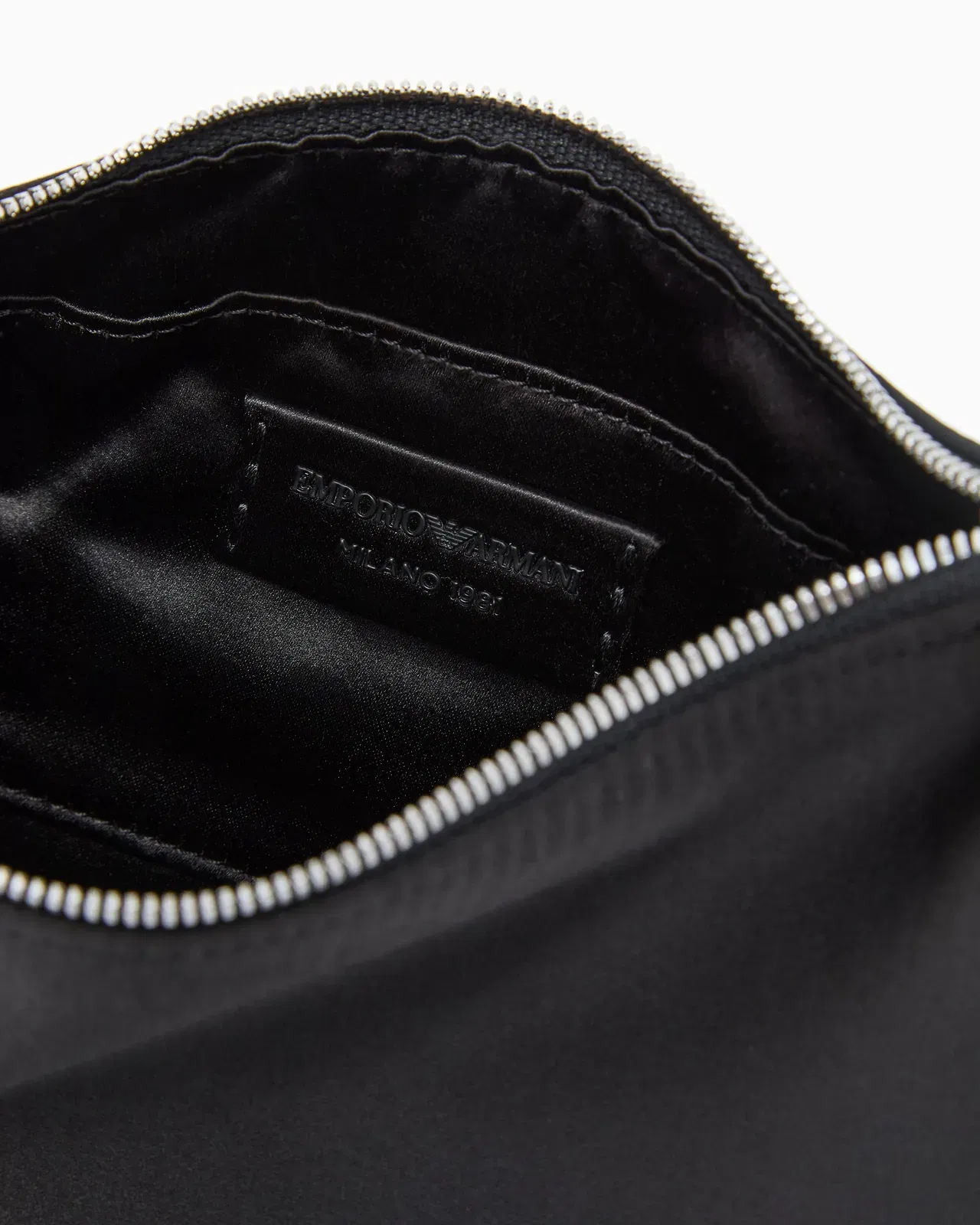 Emporio Armani Satin shoulder bag with chain strap