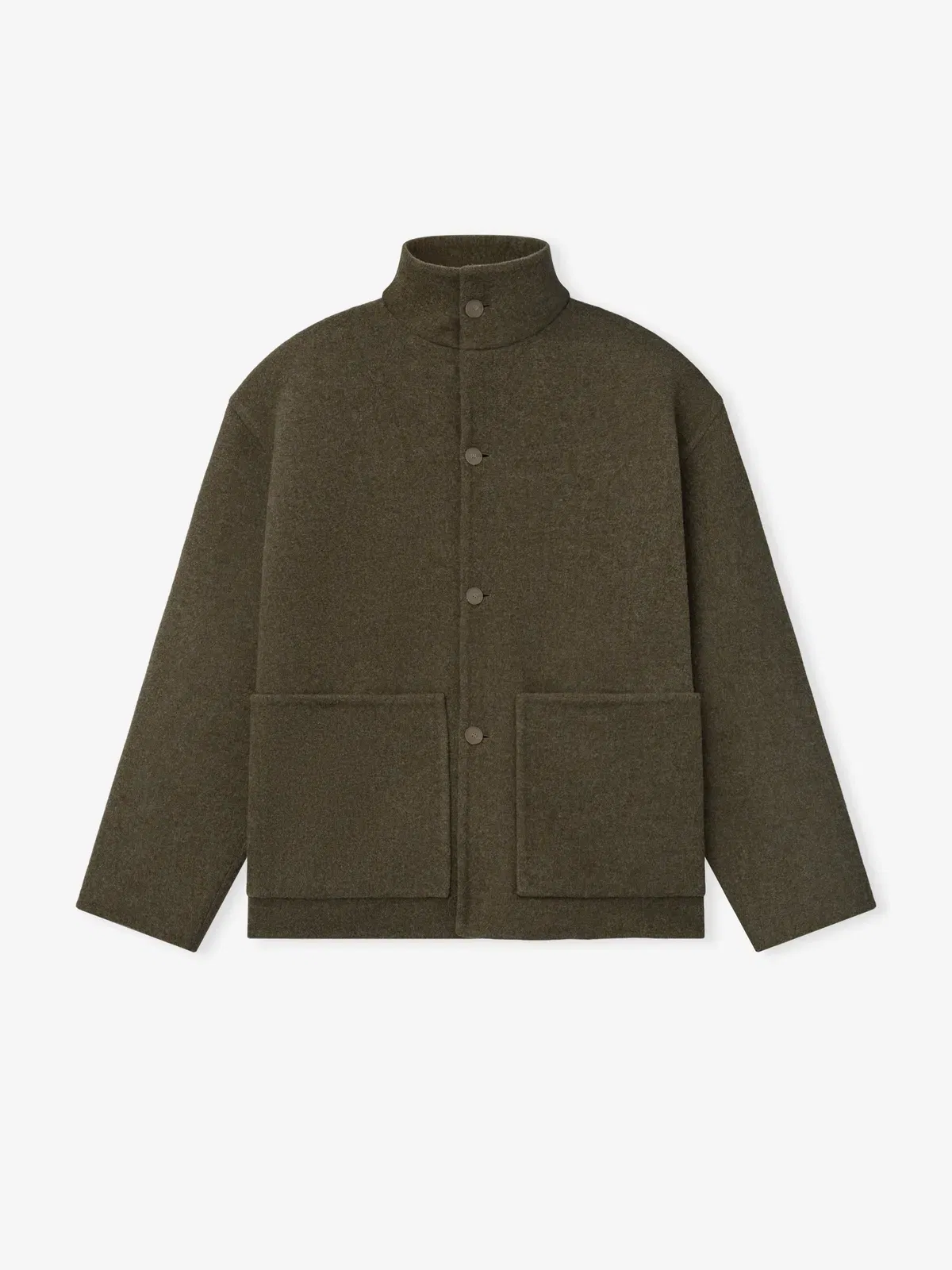 Essentials Double Face Wool Cashmere Sport Jacket Khaki Melange