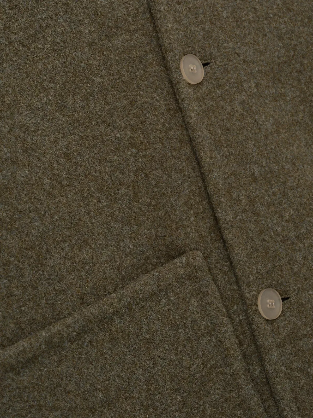 Essentials Double Face Wool Cashmere Sport Jacket Khaki Melange