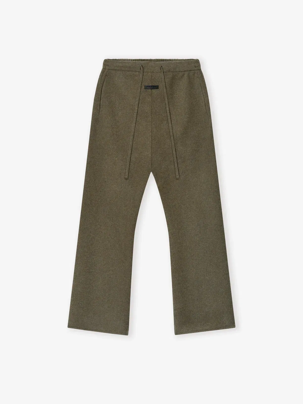 Essentials Double Face Wool Cashmere Flared Pants Khaki Melange