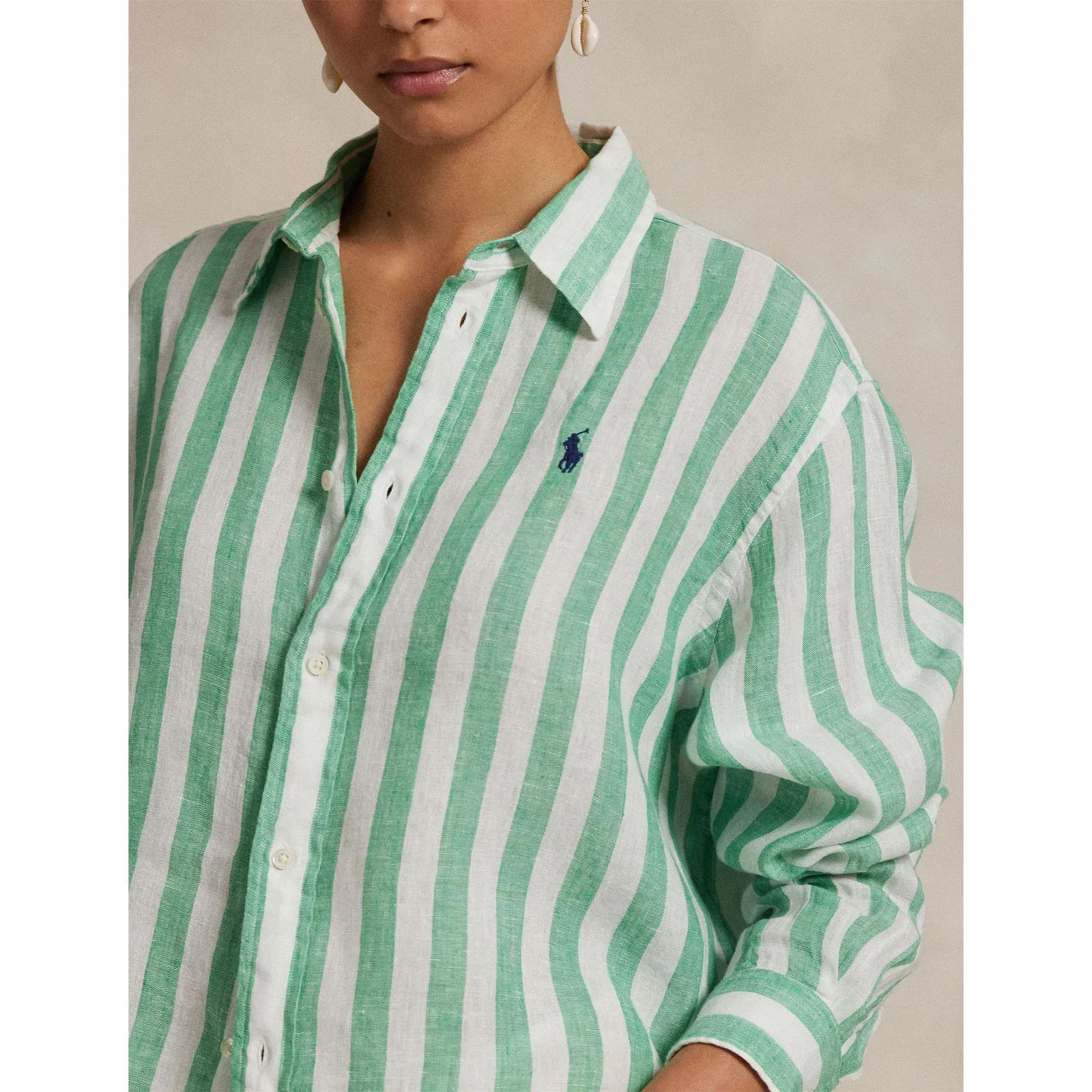 Geometric Patterned Long Sleeve Tailored Fit Shirt