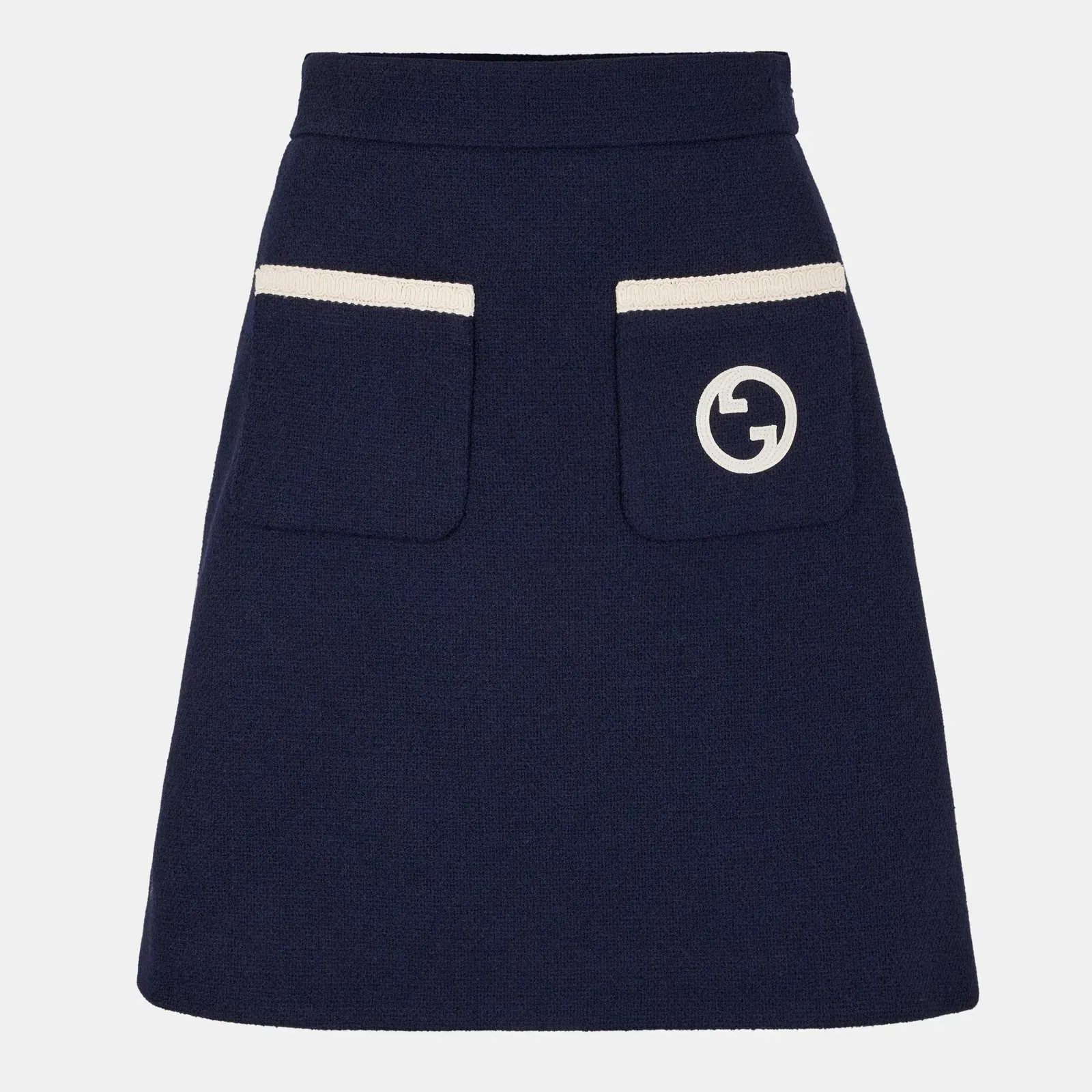 Retro Tweed Wool Skirt
