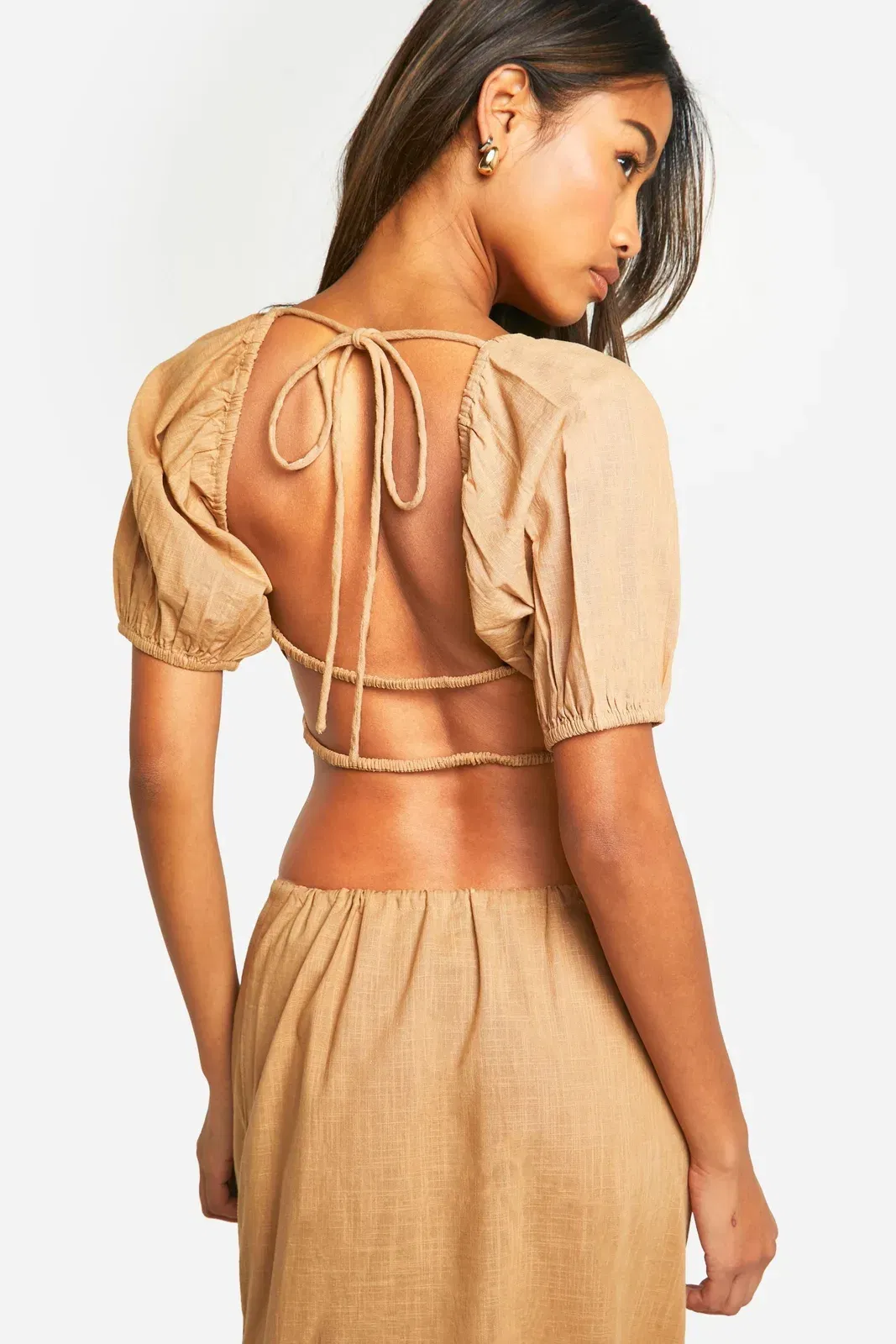Milkmaid Back Tie Detail Top