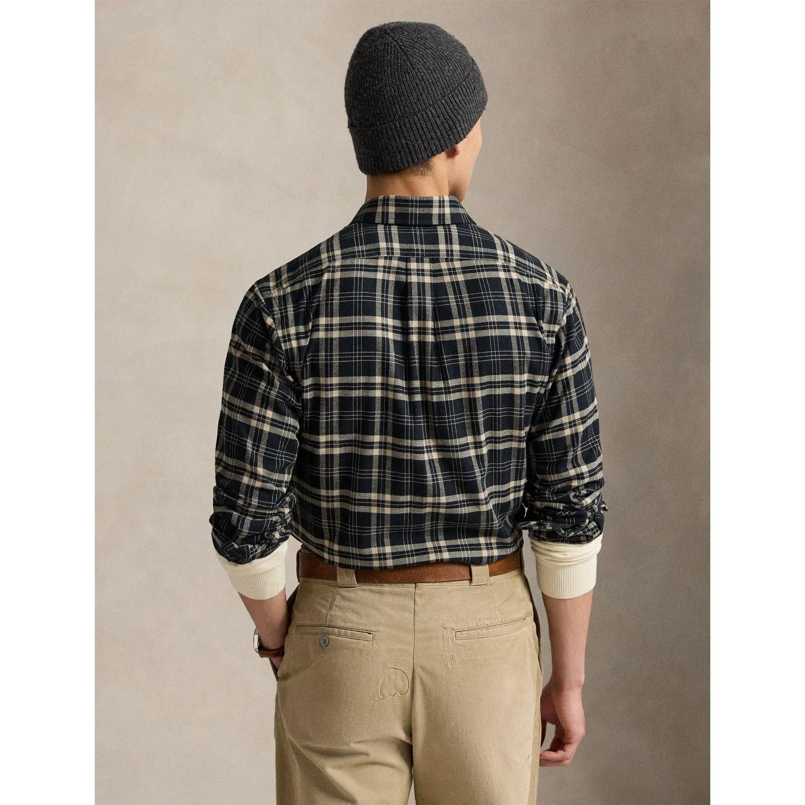Brushed Check Flannel Long Sleeve Shirt