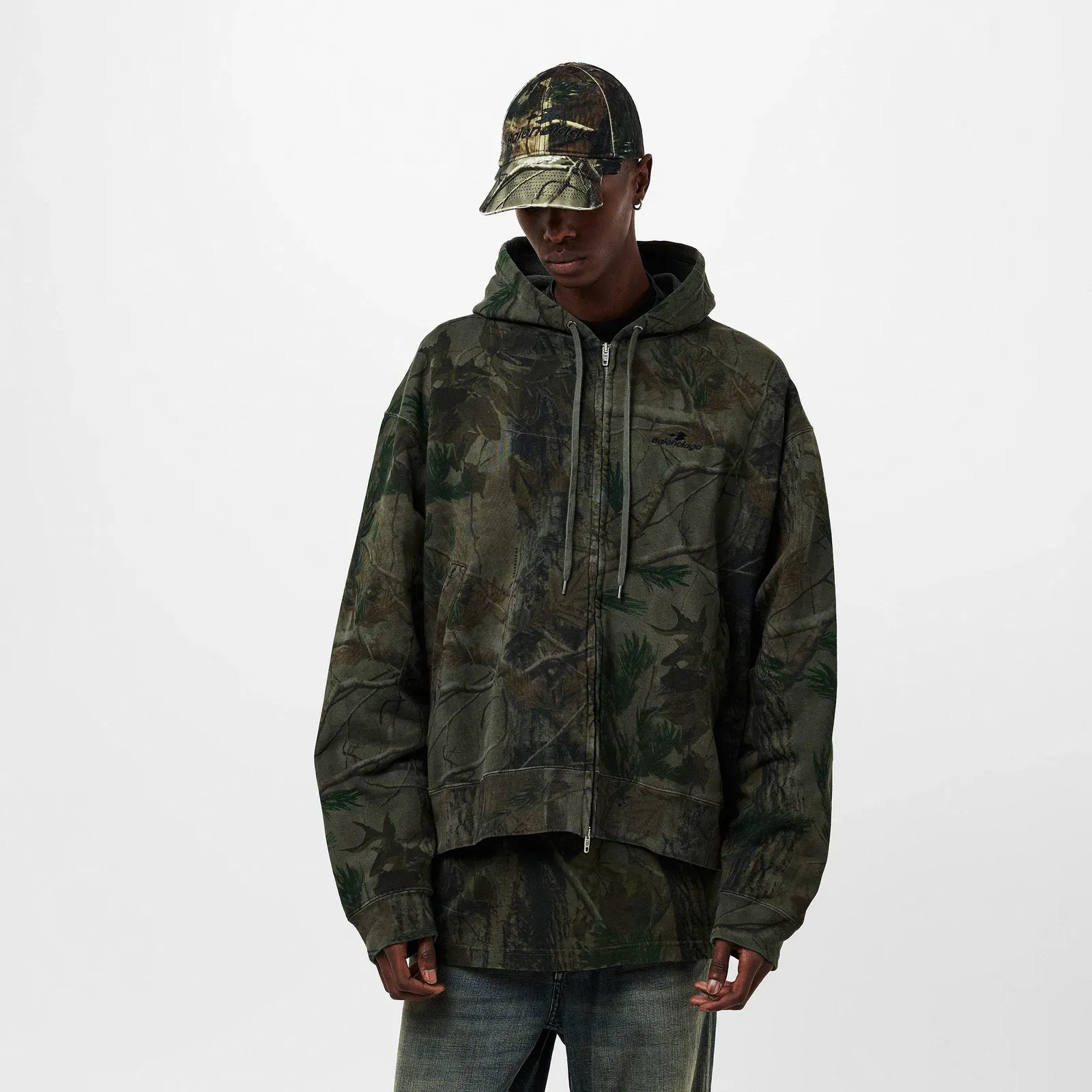 Bal Sports Logo Full Zip Relaxed Fit Hoodie
